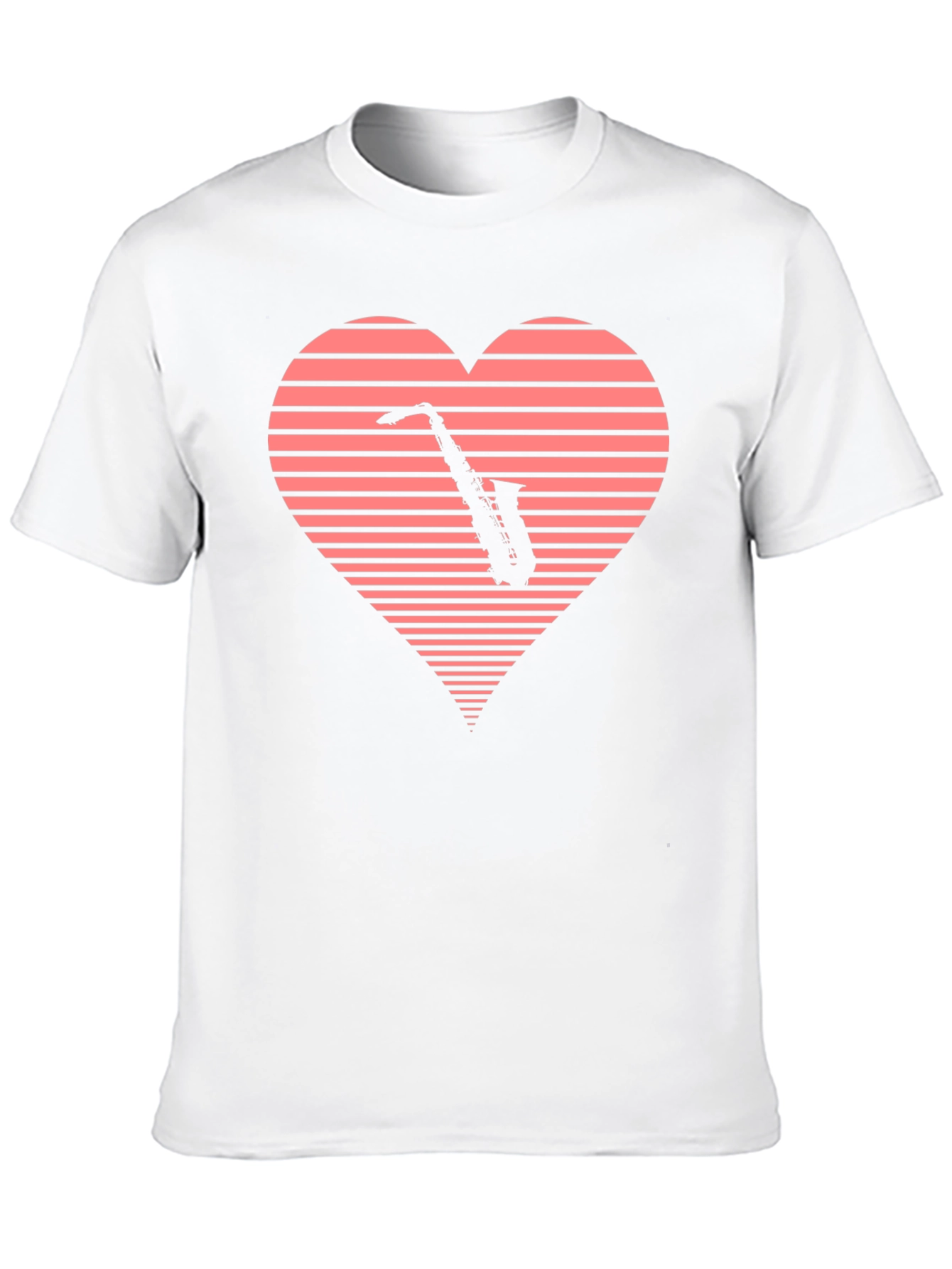 Black Saxophone Heartbeat Graphic Tee view 10