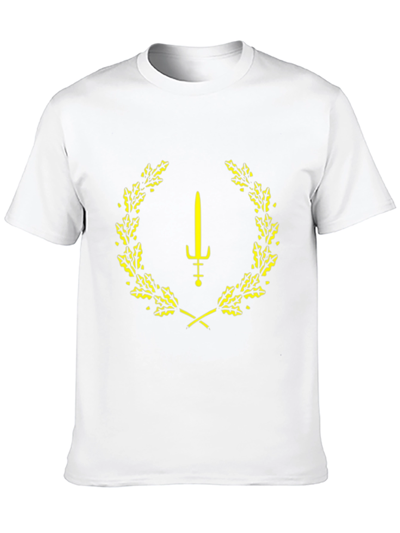 Black Sword & Laurel Wreath Graphic Tee - Black view 10