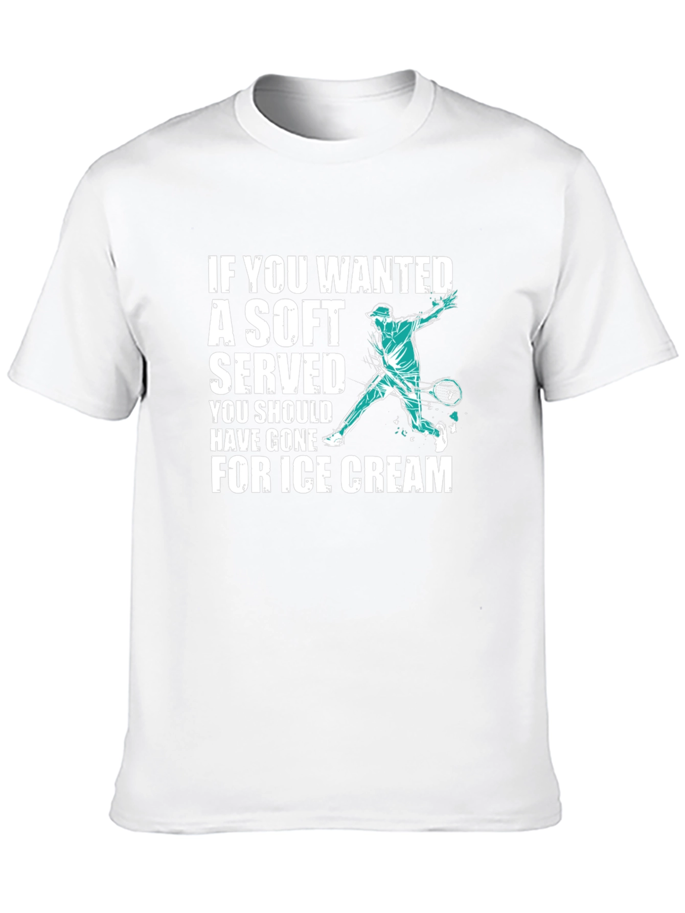 Black Funny Tennis T-Shirt: If You Wanted a Soft Serve view 10