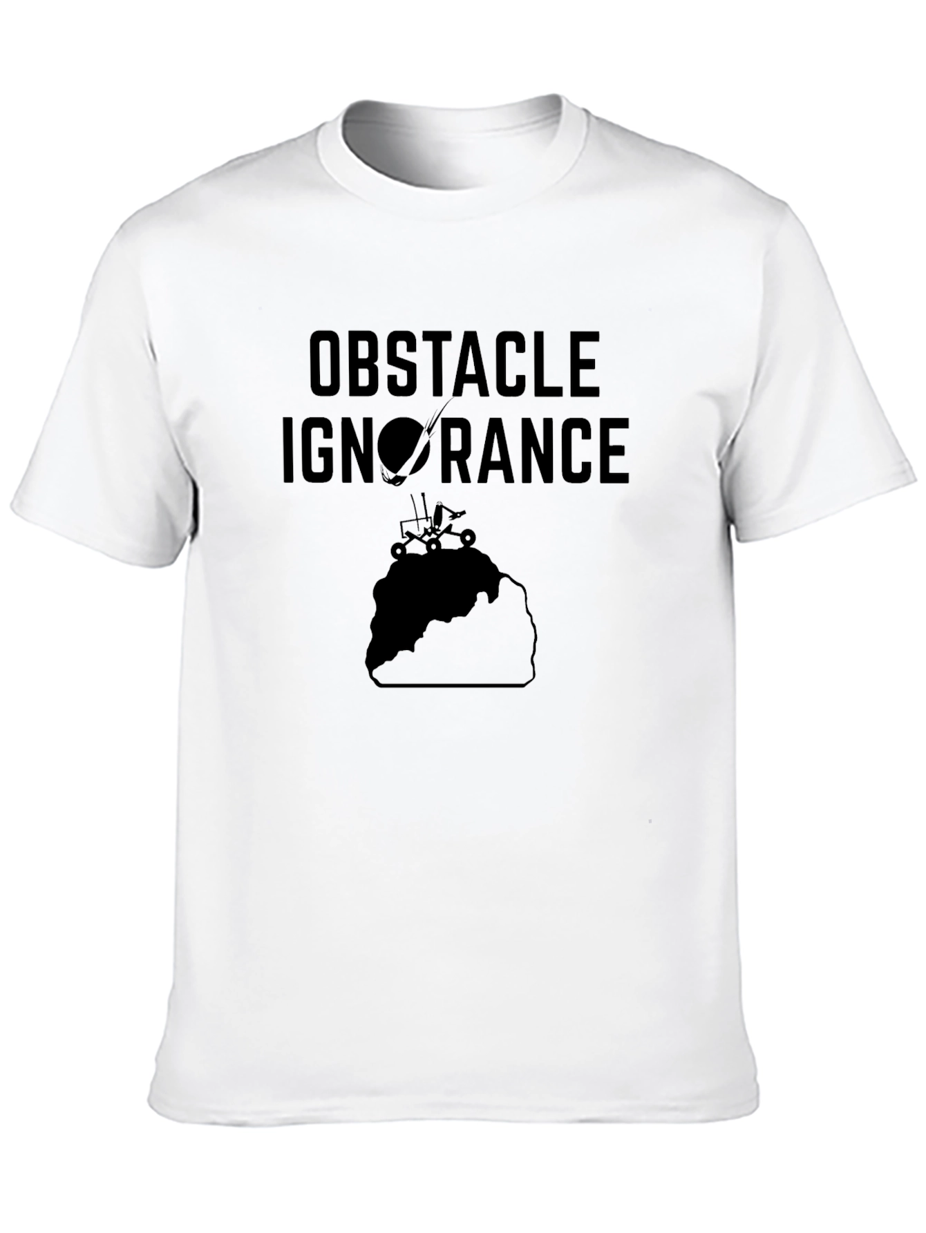 Black Obstacle Ignorance Black Graphic Tee view 10