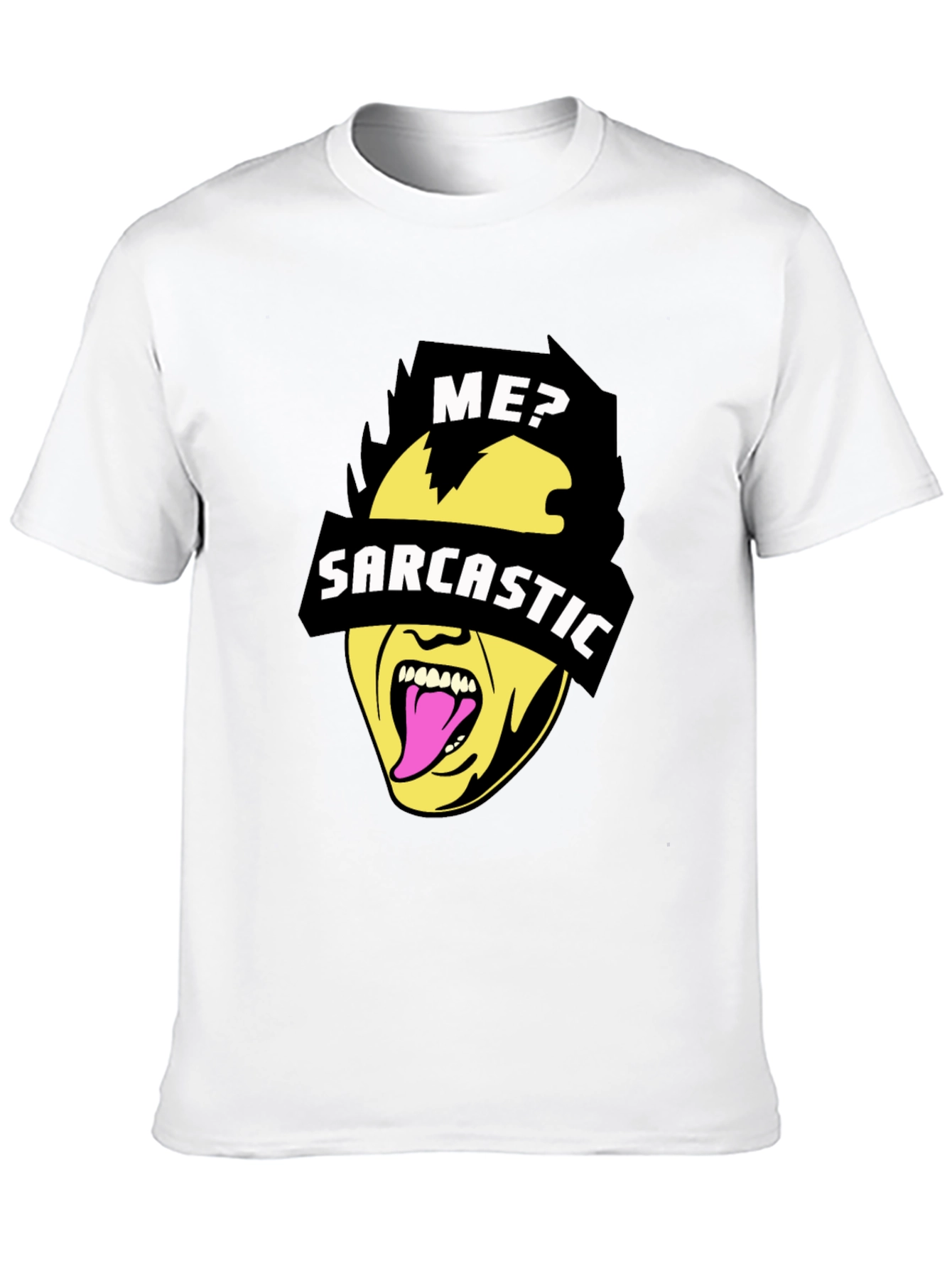 Black Sarcastic Graphic Tee - Black Novelty Humor T-Shirt view 10