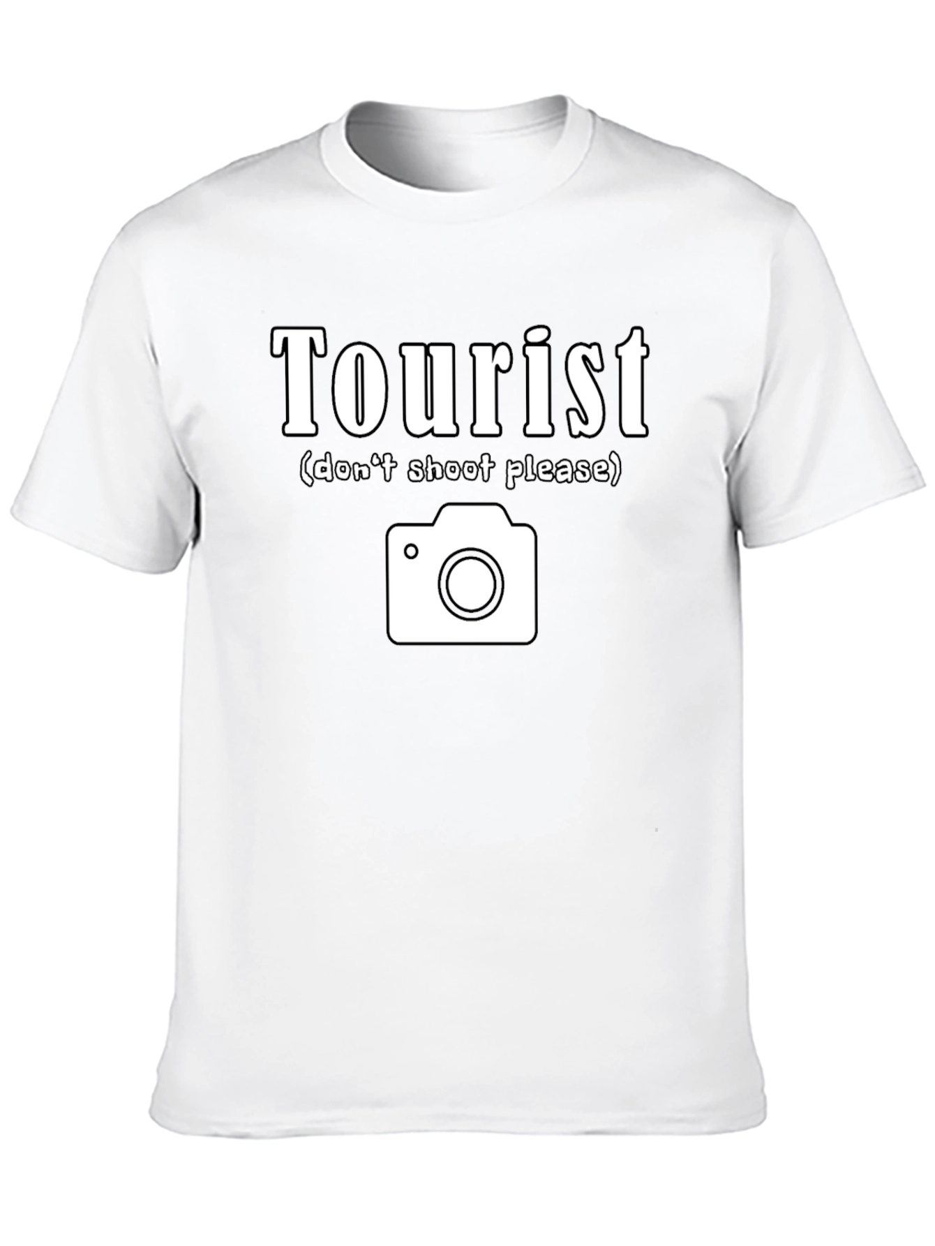 Black Tourist Graphic Tee - Funny Travel Shirt view 10