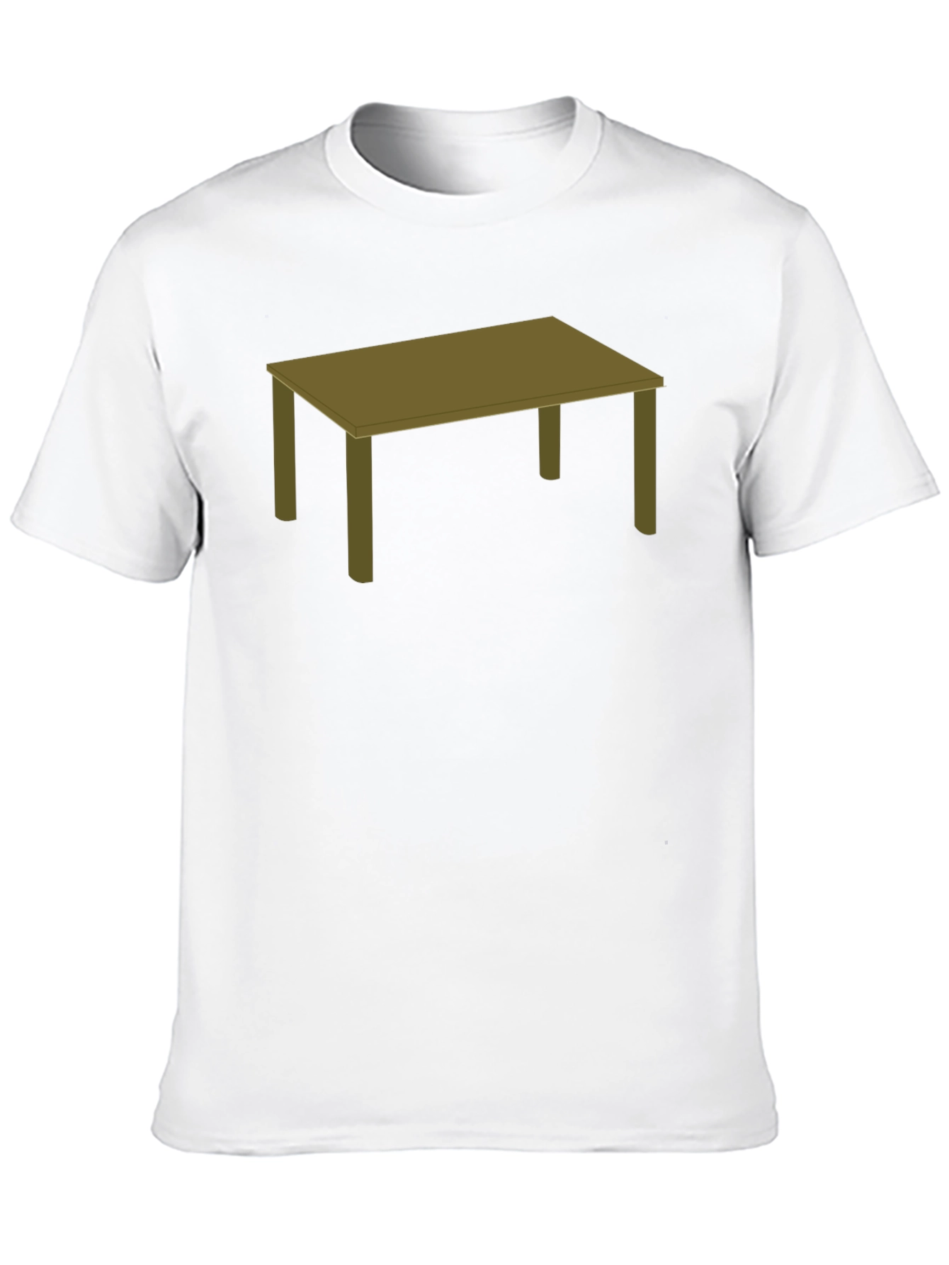 Black Men's Black T-Shirt with Table Graphic Tee view 10