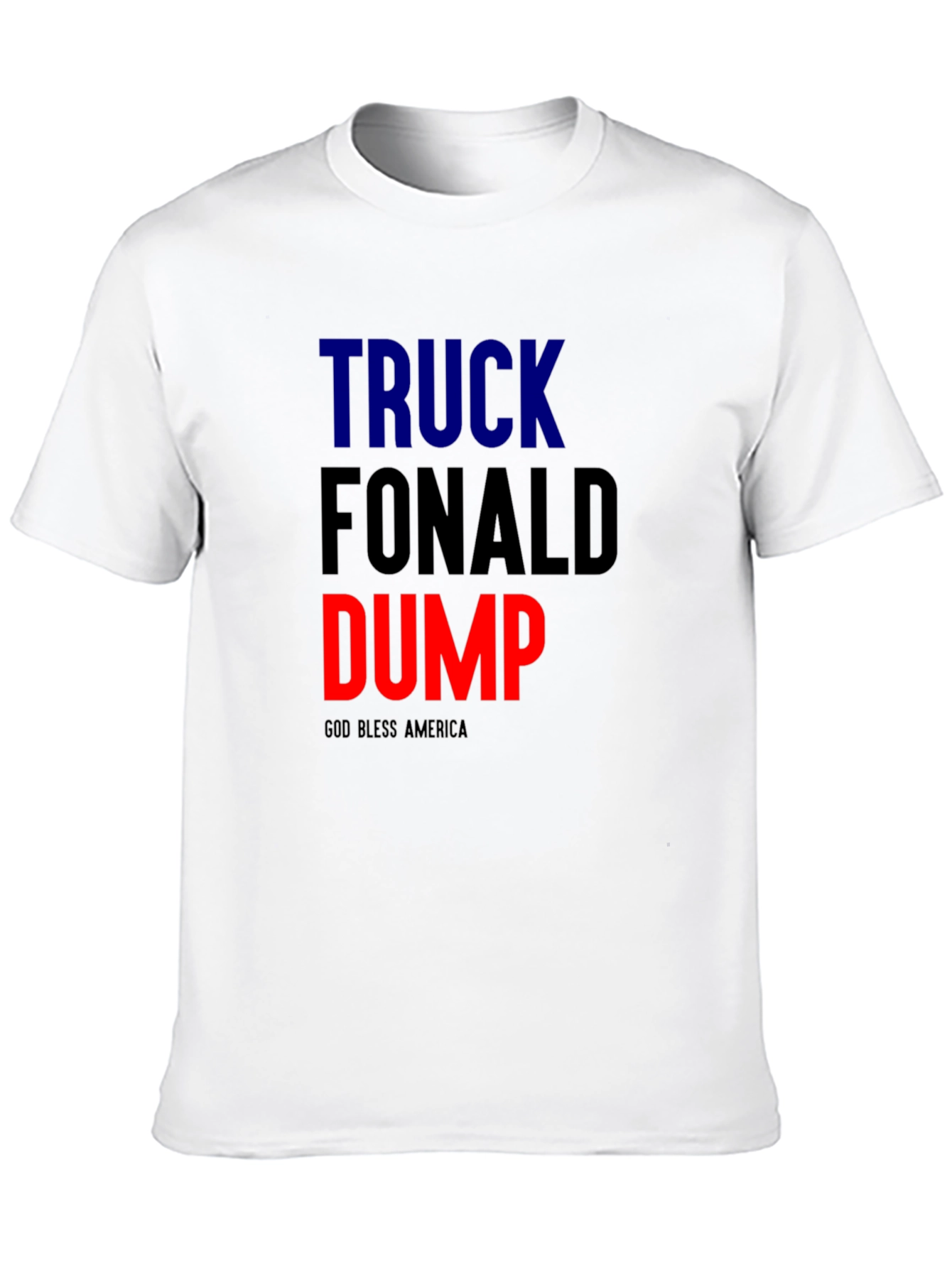Black Truck Fonald Dump Slogan Graphic Tee view 10