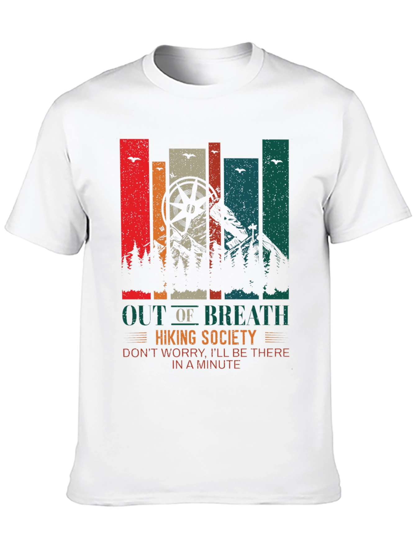 Black Out of Breath Hiking Society Graphic Tee view 10