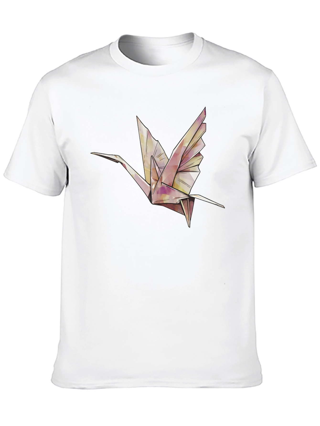 Black Origami Crane Graphic Tee - Stylish Black T-Shirt view 10