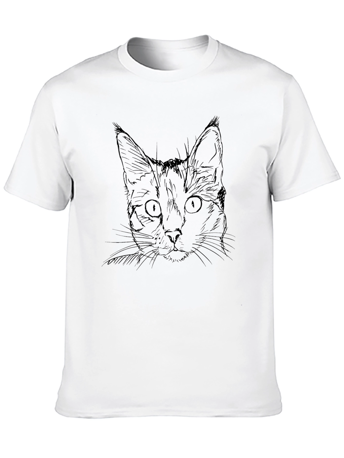 Black Cat Sketch Graphic T-Shirt - Unisex Tee view 10