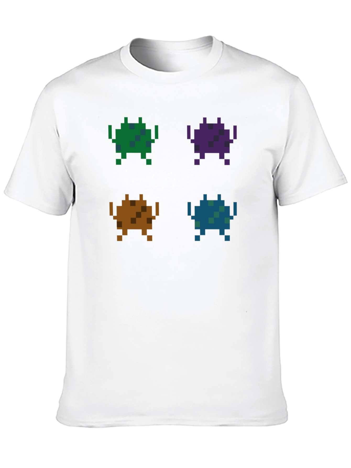 Black Retro Pixel Alien T-Shirt view 10