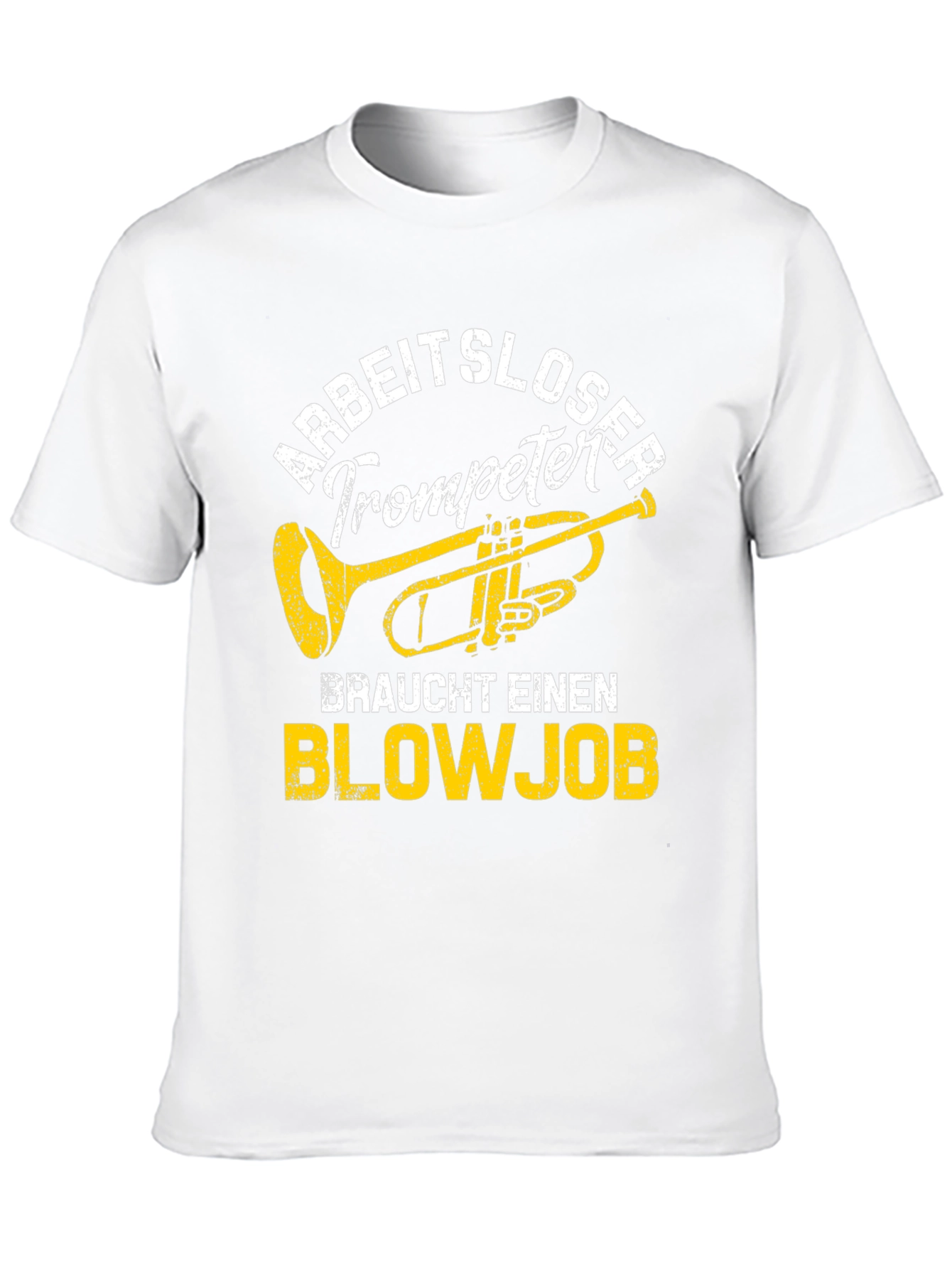 Black Arbeitsloser Trompeter Blowjob T-Shirt view 10