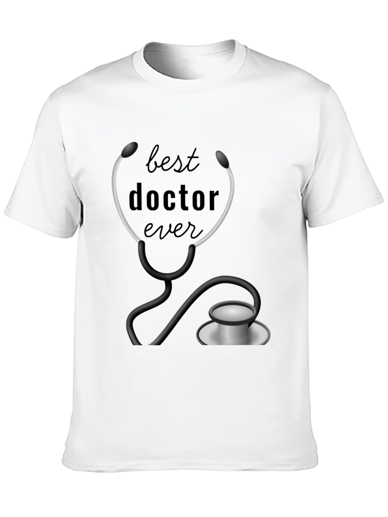 Black Best Doctor Ever Black T-Shirt Graphic Tee view 10
