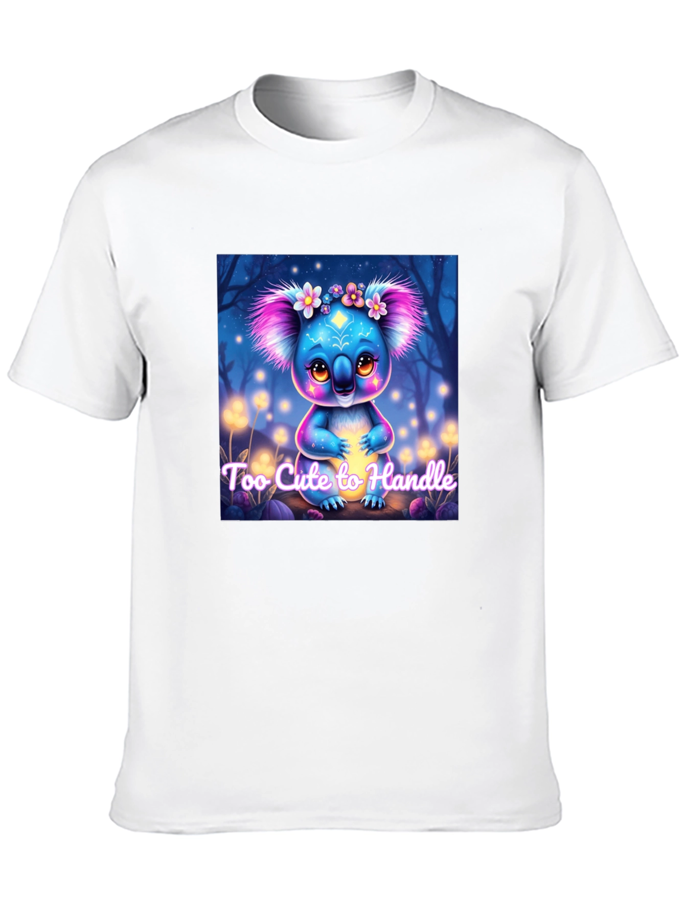 Black Cute Koala Bear Graphic Tee - Unique Design view 10