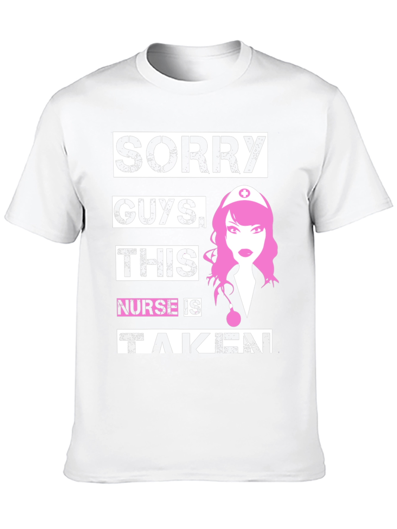 Black Sorry Guys This Nurse is Taken Novelty T-Shirt view 10