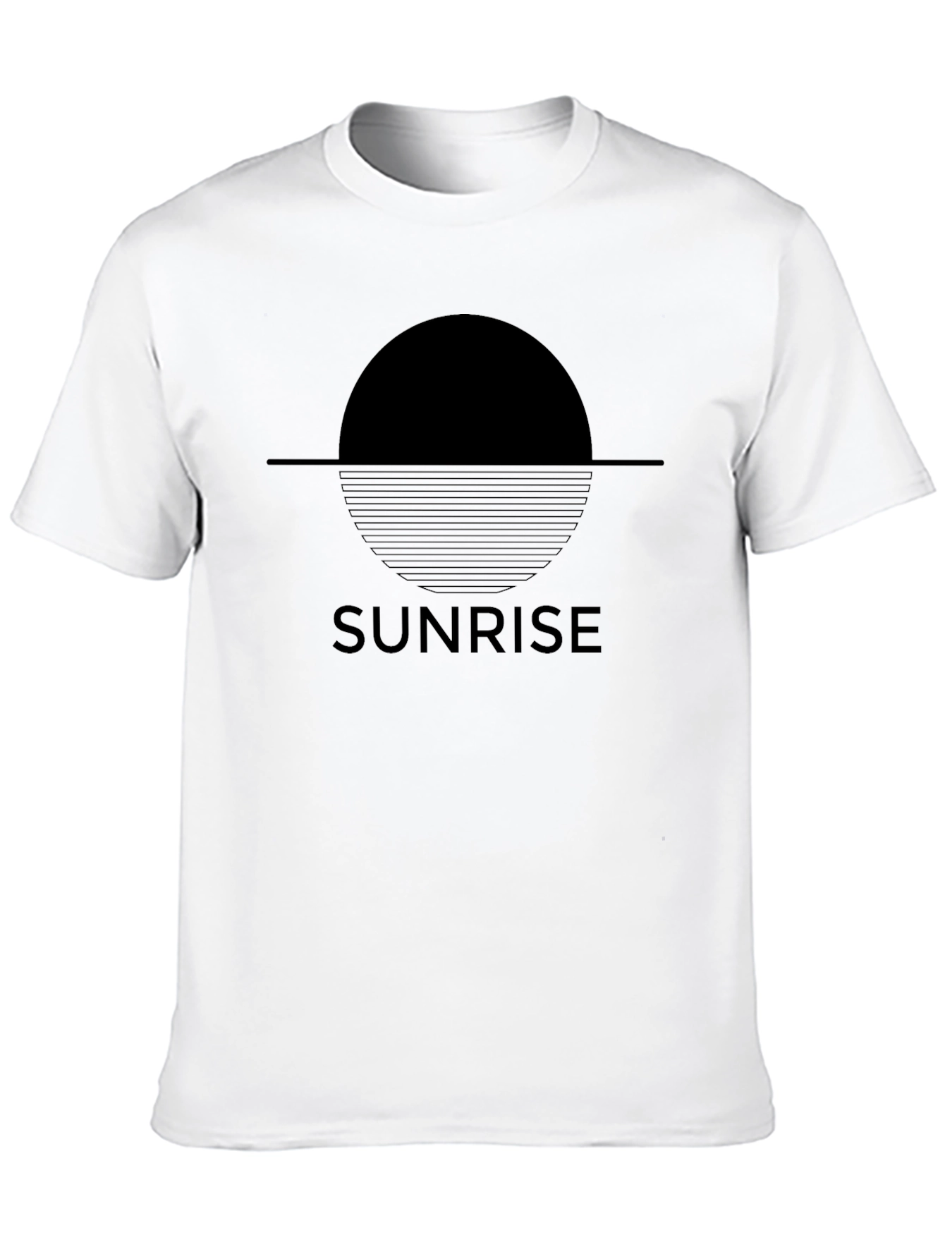Black Sunrise Graphic T-Shirt - Minimalist Design view 10