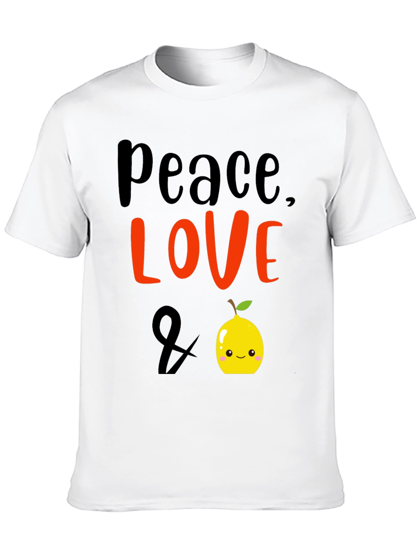 Black Peace, Love & Lemon Graphic Tee - Black view 10