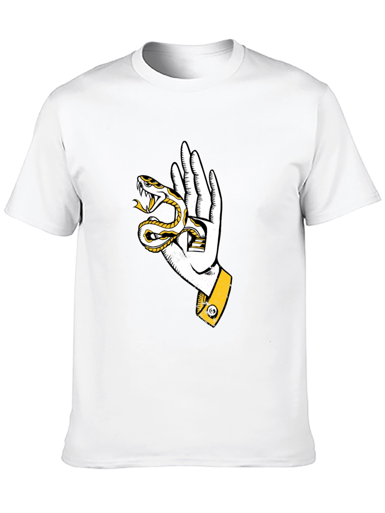 Black Snake Hand Graphic Tee - Stylish Black T-Shirt view 10