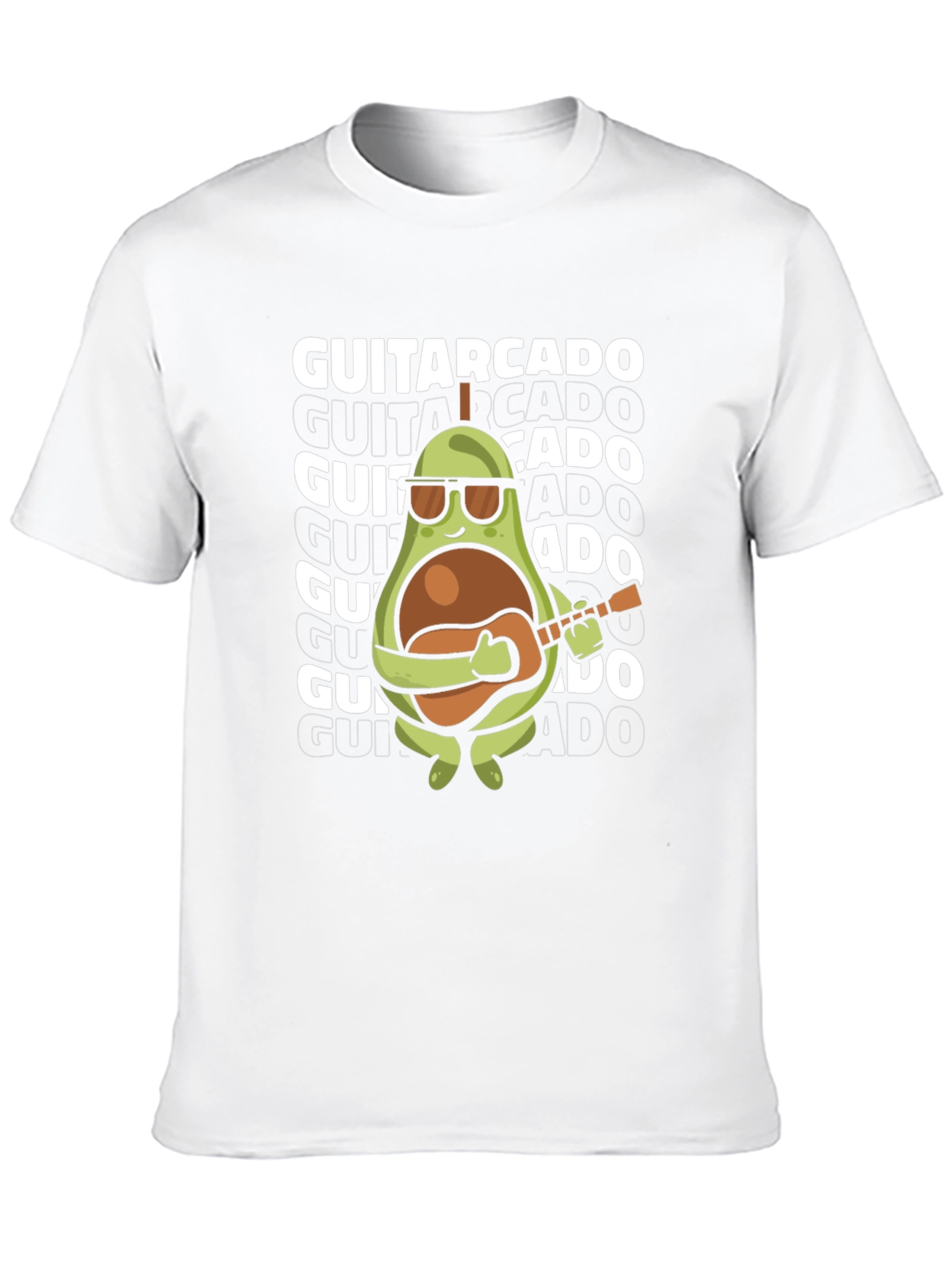 Black Guitarcado Graphic Tee - Avocado Guitarist view 10