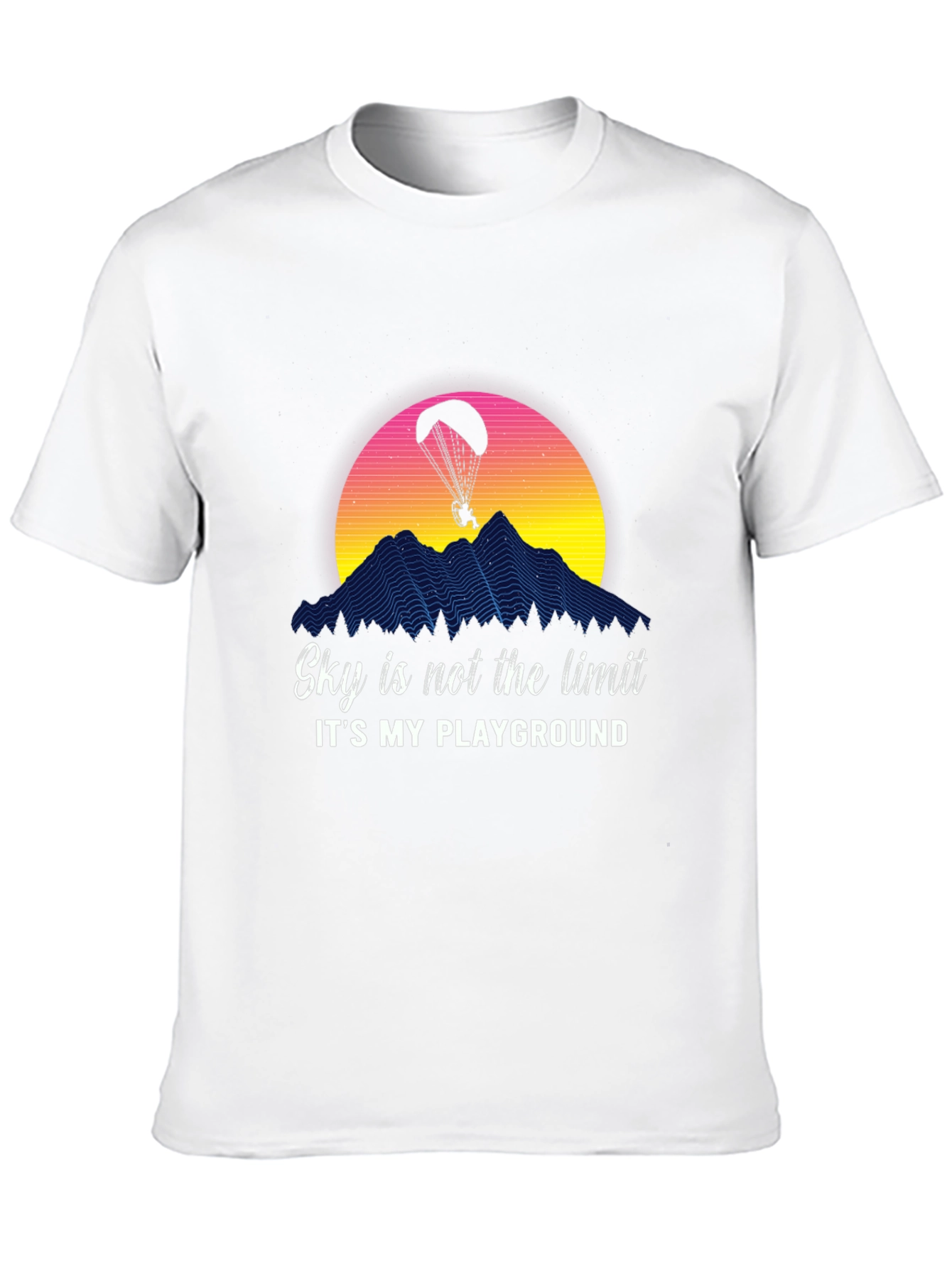 Black Sky's the Limit Paragliding Graphic Tee - Adventure Ready! view 10