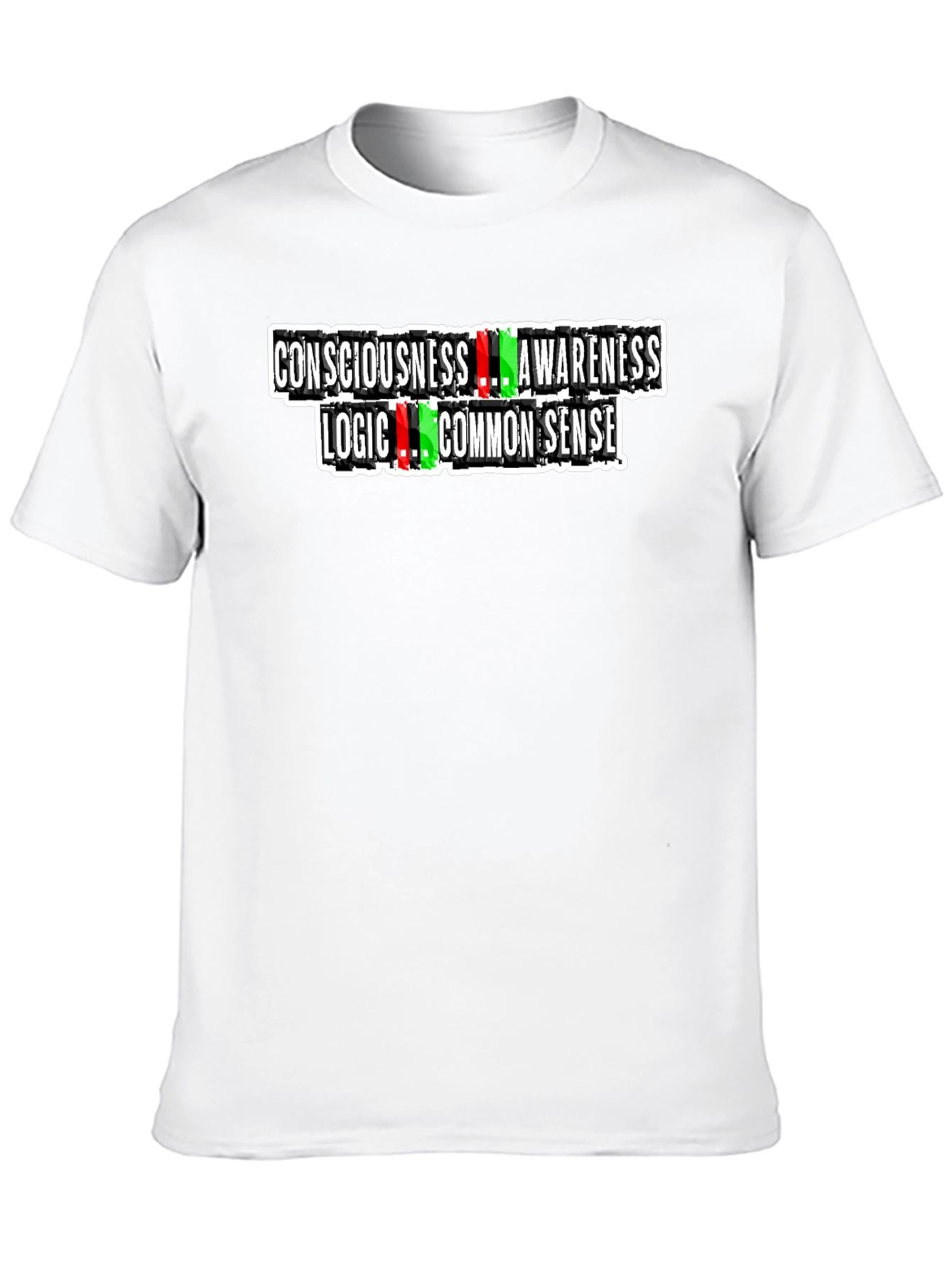 Black Consciousness Awareness Logic Common Sense Graphic Tee view 10