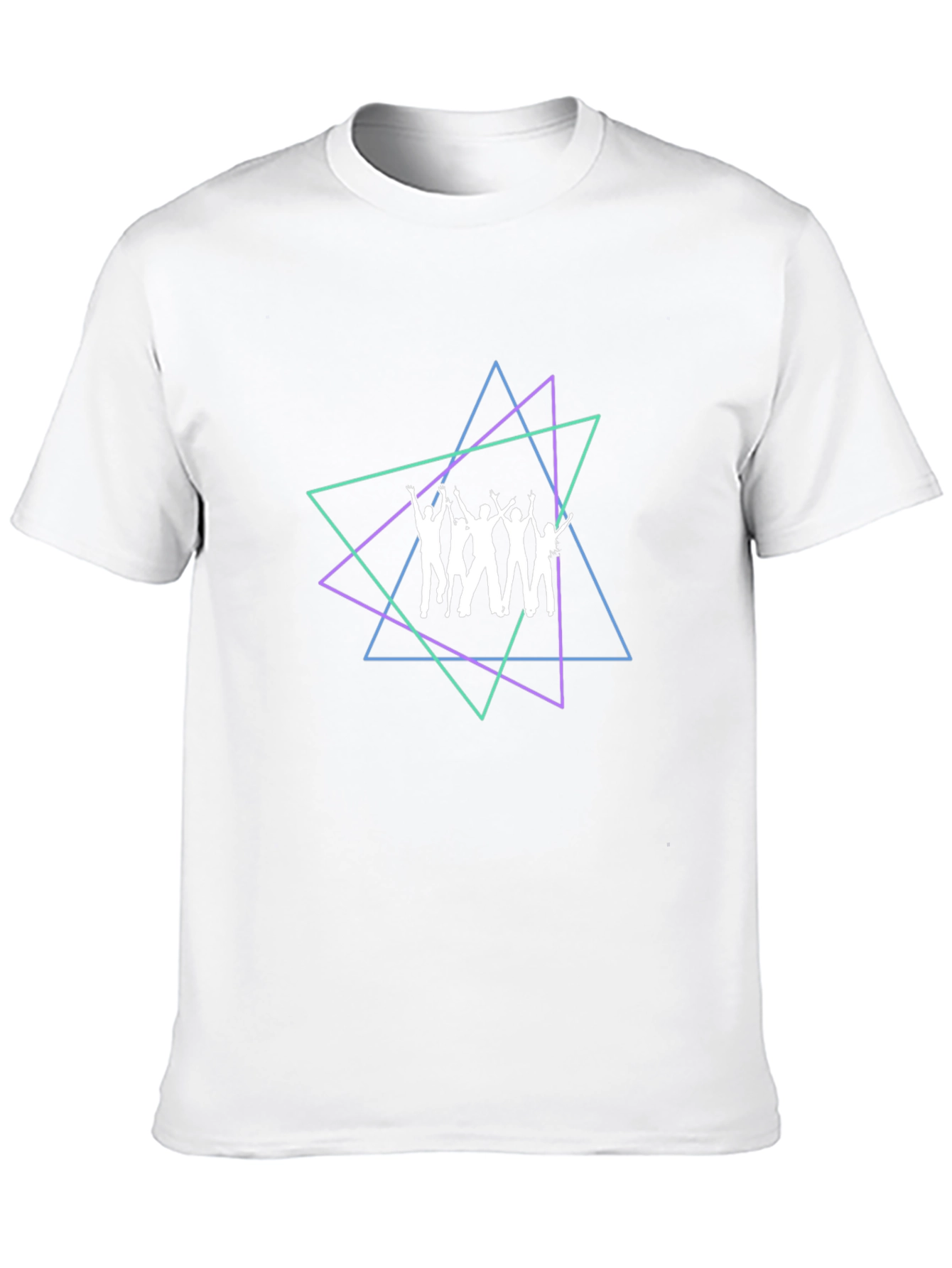 Black Retro Geometric Dance Crew Graphic Tee view 10