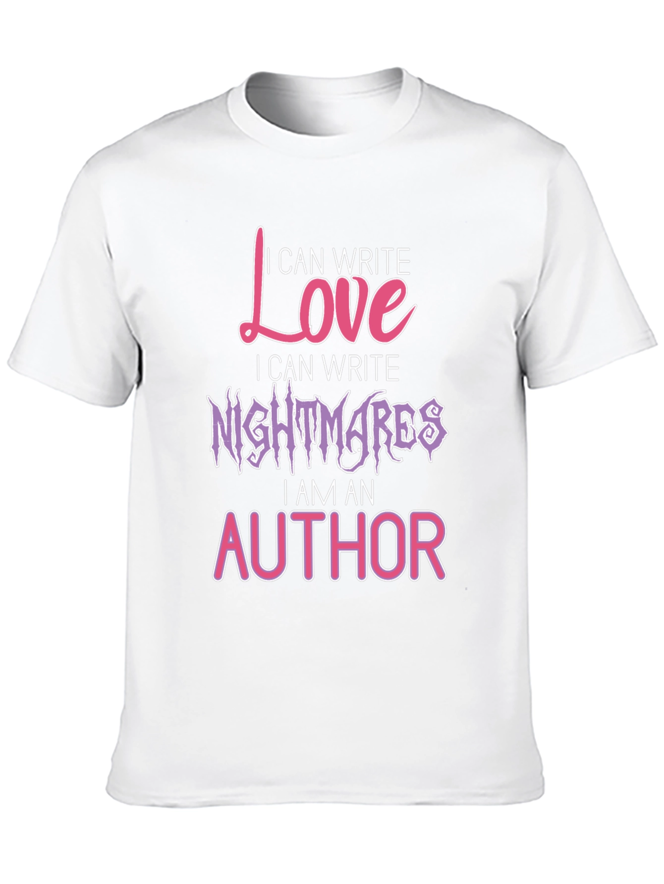 Black I Can Write Love, Nightmares T-Shirt view 10