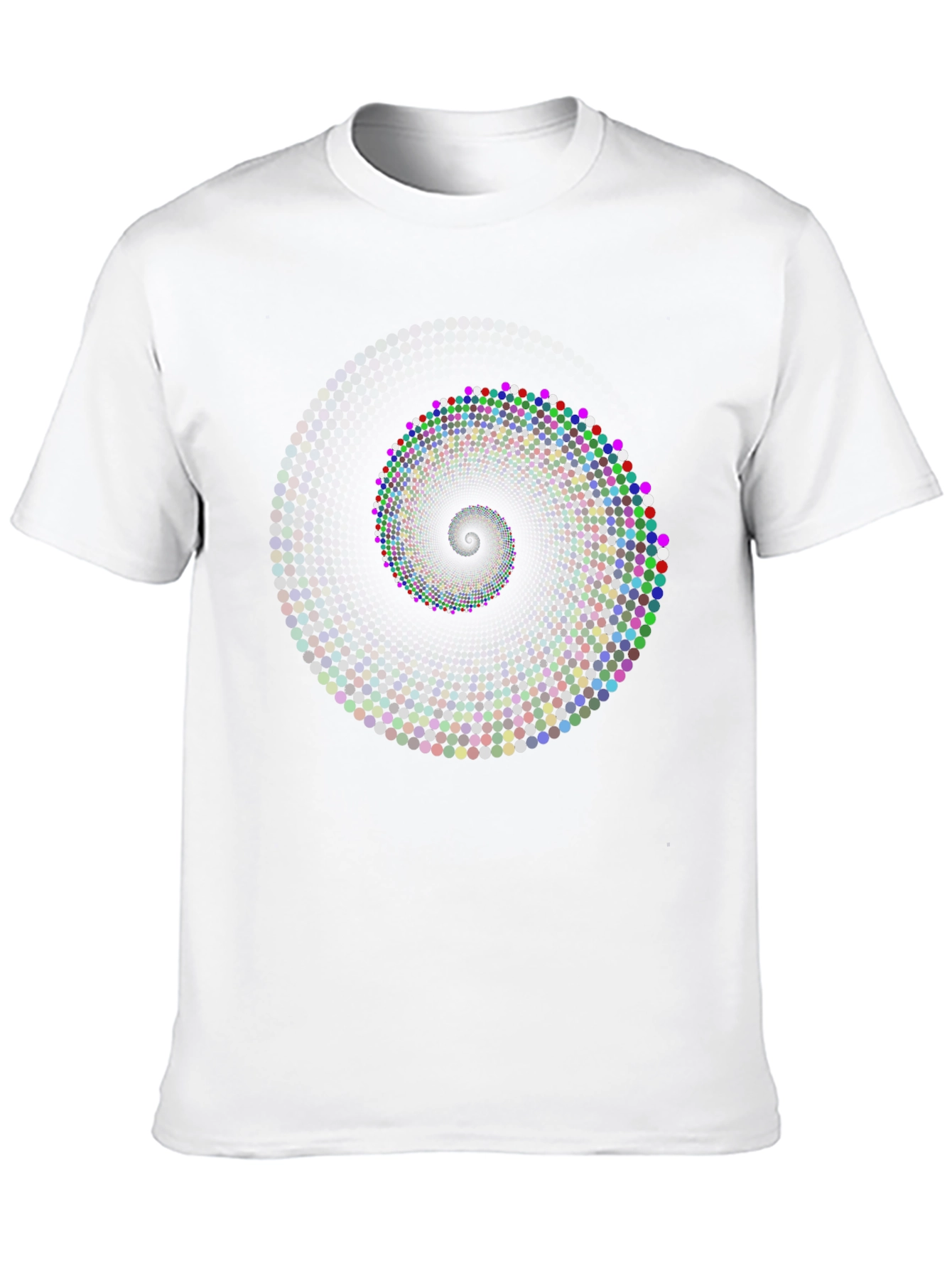 Black Spiral Dot Graphic Black T-Shirt view 10