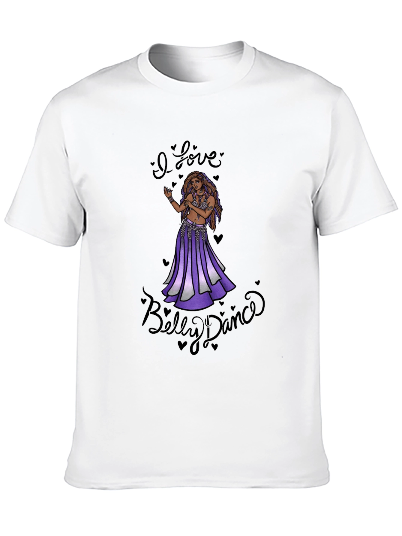 Black I Love Belly Dance Black T-Shirt view 10
