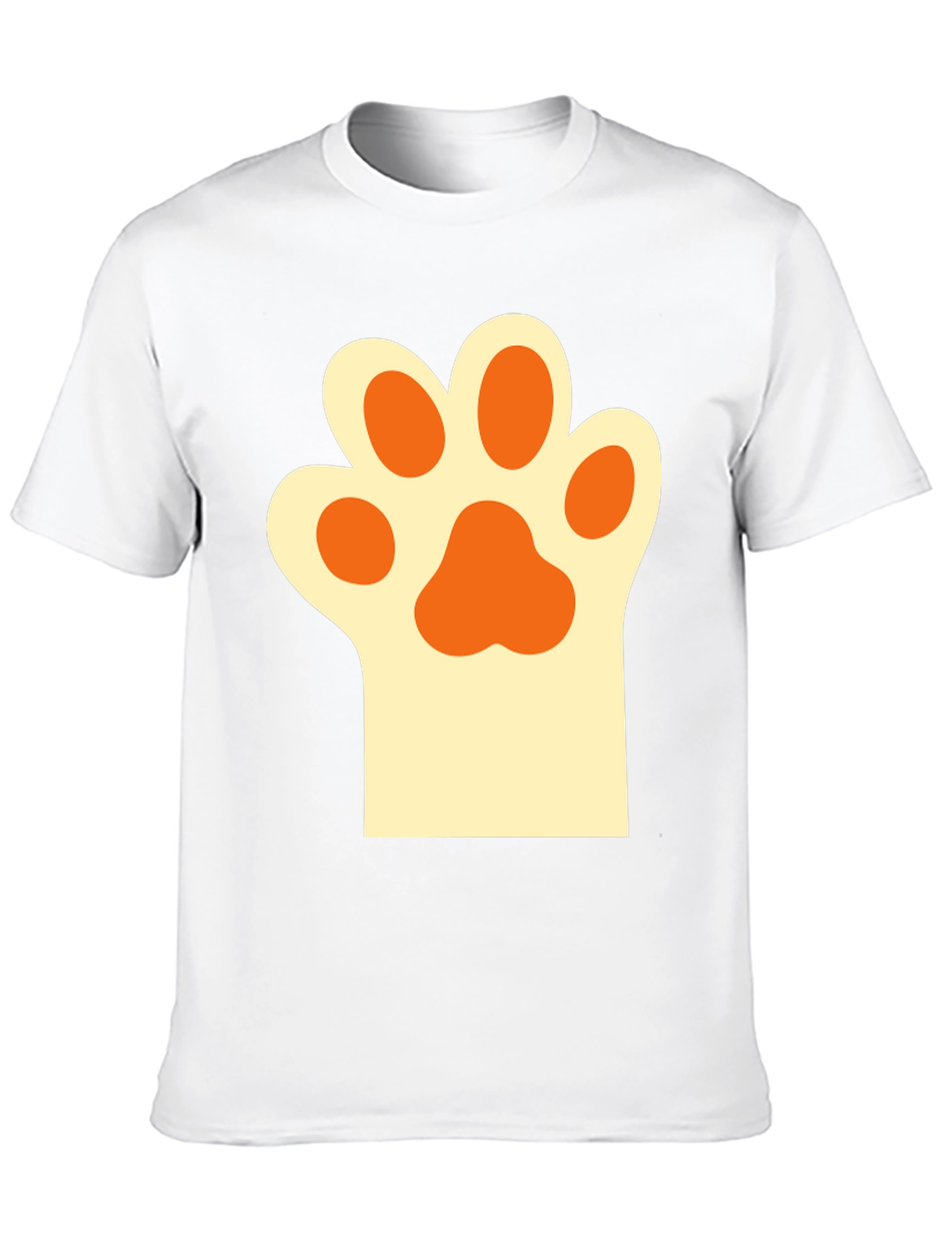 Black Cute Cat Paw Print T-Shirt view 10
