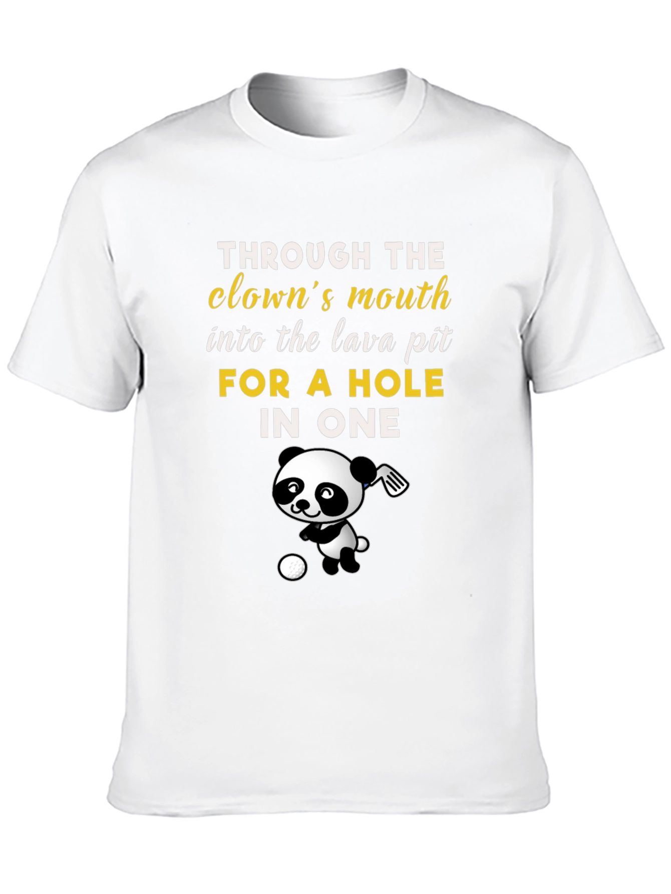Black Clown's Mouth Golf Panda T-Shirt view 10