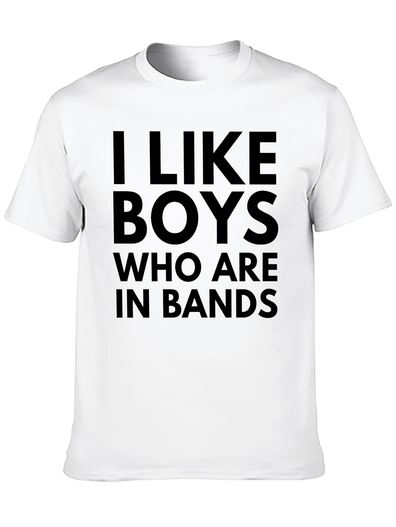 Black I Like Boys Who Are In Bands Black T-Shirt view 10