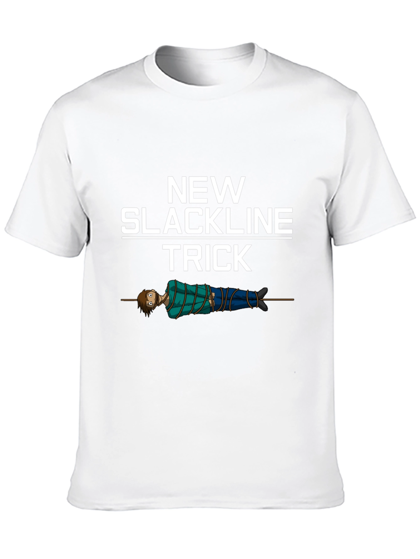 Black New Slackline Trick T-Shirt - Funny Slacklining Tee view 10