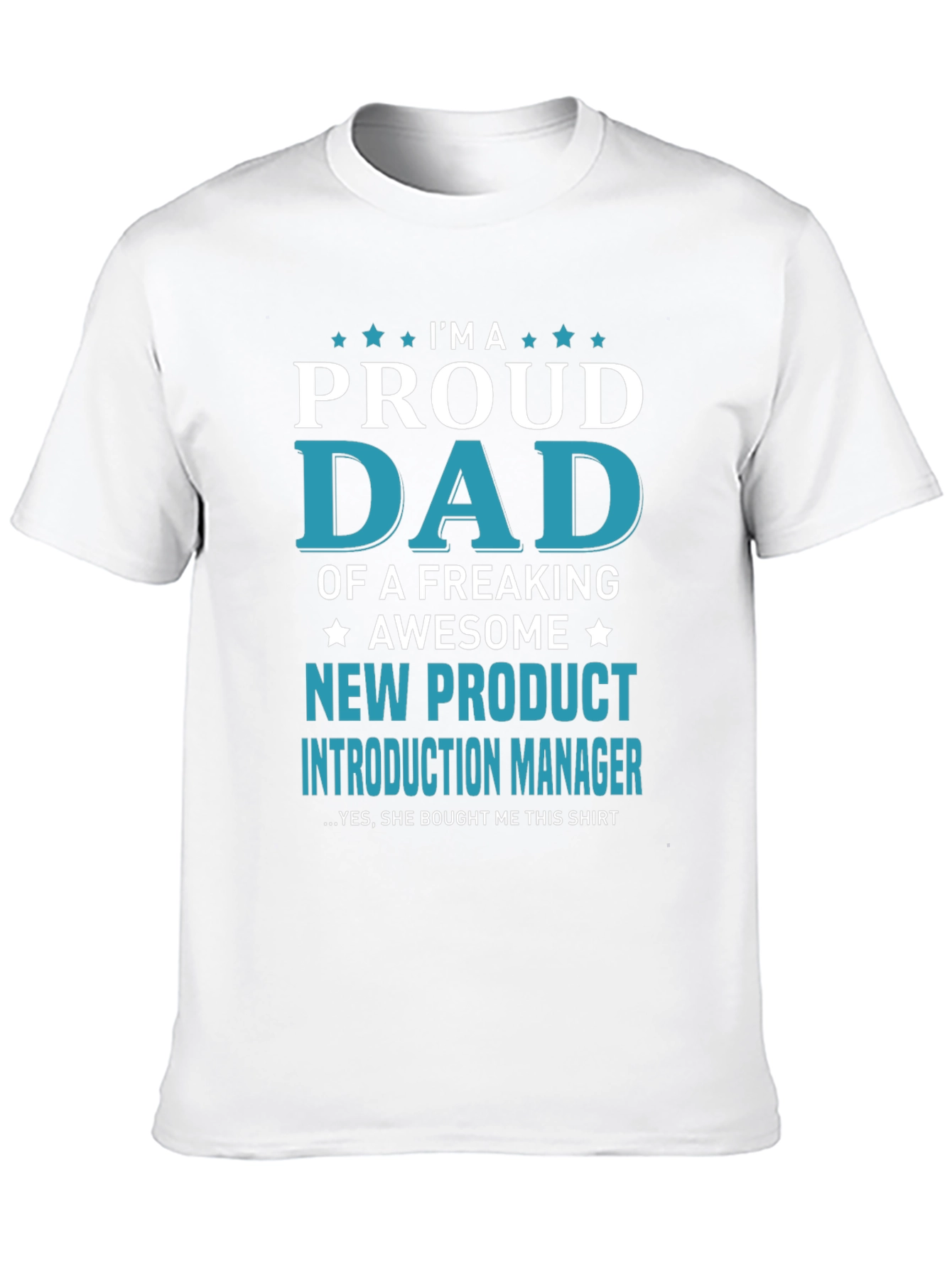 Black Proud Dad New Product Manager T-Shirt view 10