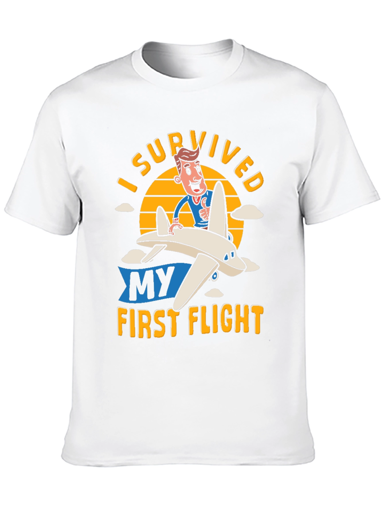 Black I Survived My First Flight T-Shirt view 10