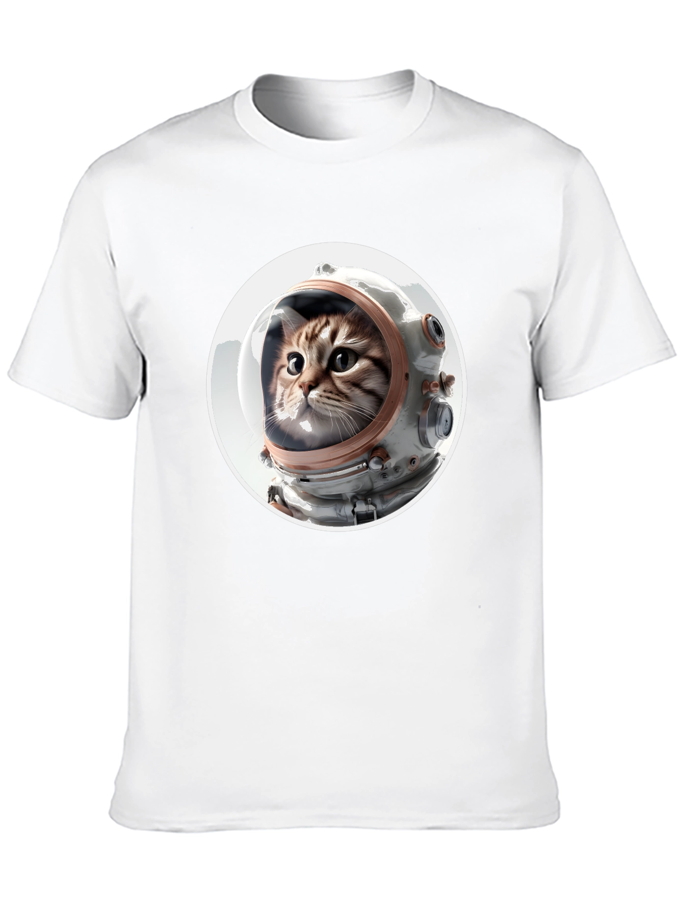 Black Astronaut Cat Graphic Tee - Unisex Black T-Shirt view 10