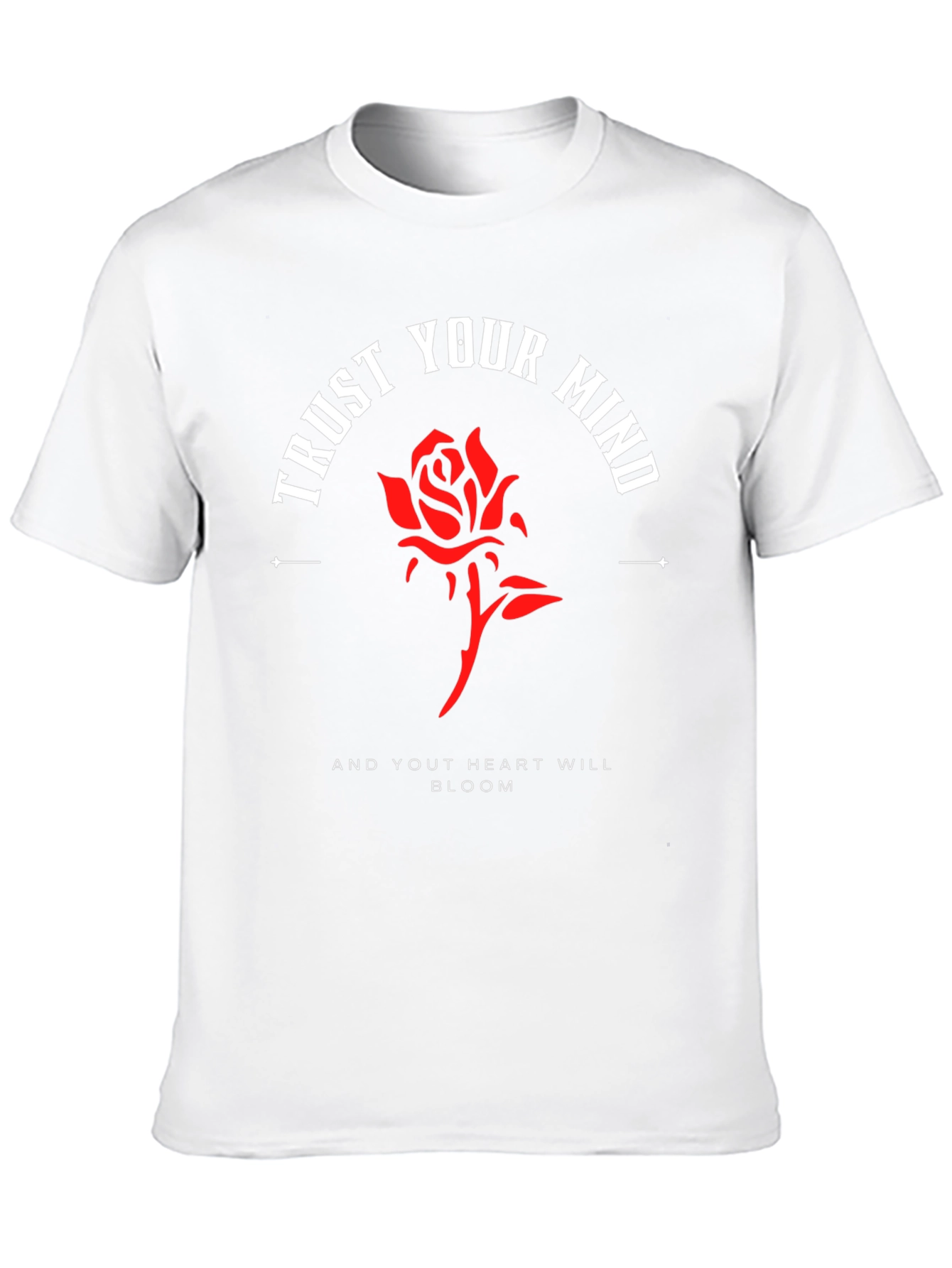 Black Trust Your Mind Rose Graphic Tee - Black view 10