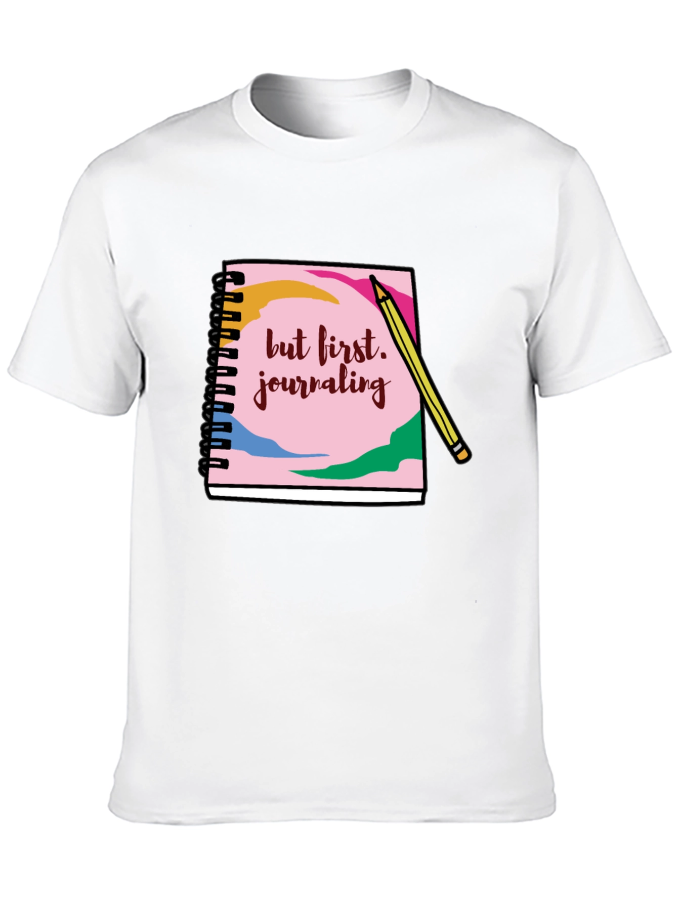 Black Journaling T-Shirt: But First, Journaling! view 10