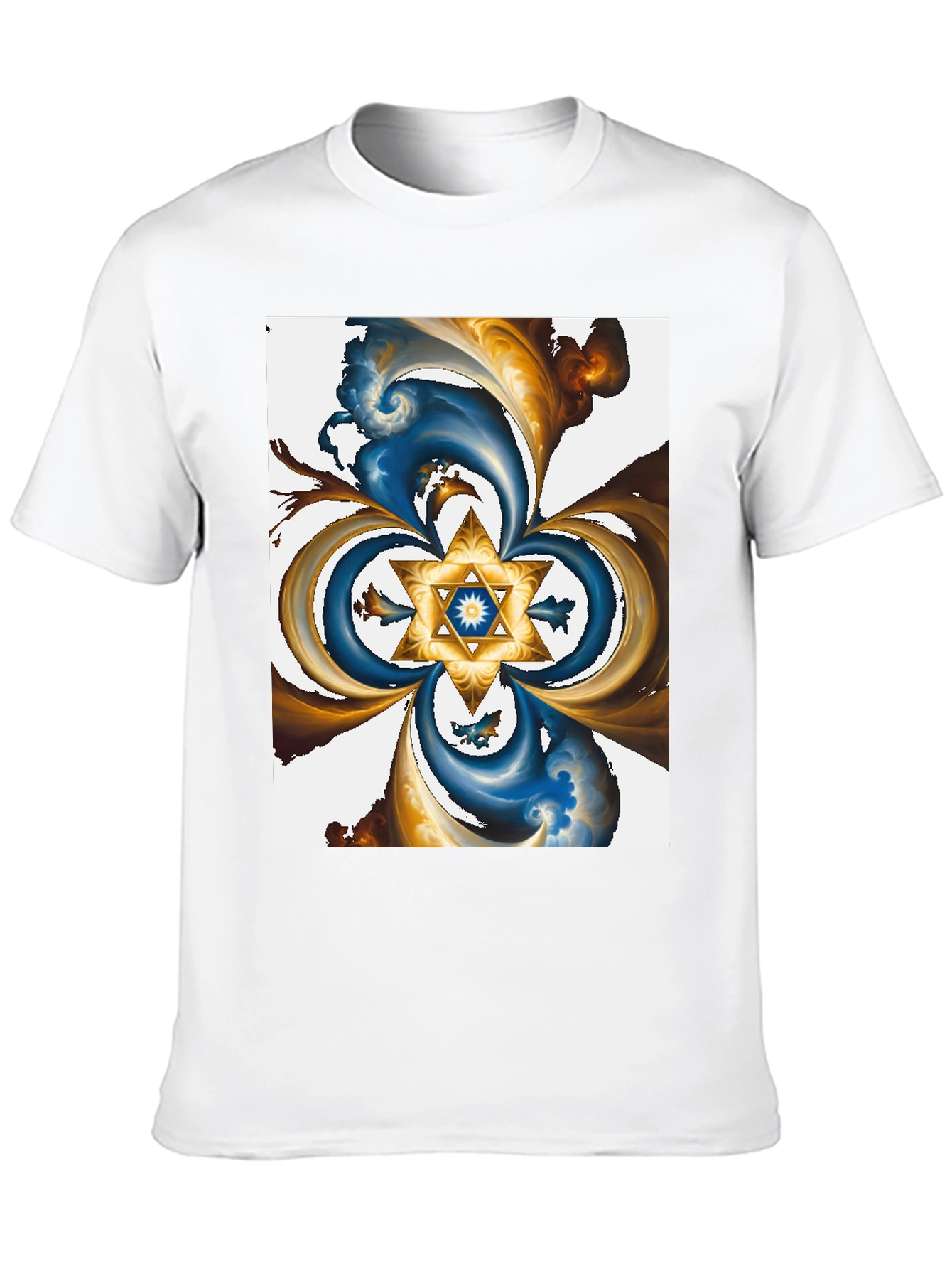 Abstract Star Graphic Tee - Black - 10