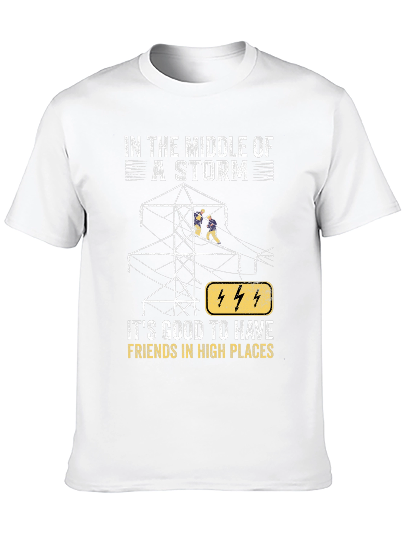 Black Storm Friends T-Shirt - High Places Electrician Tee view 10