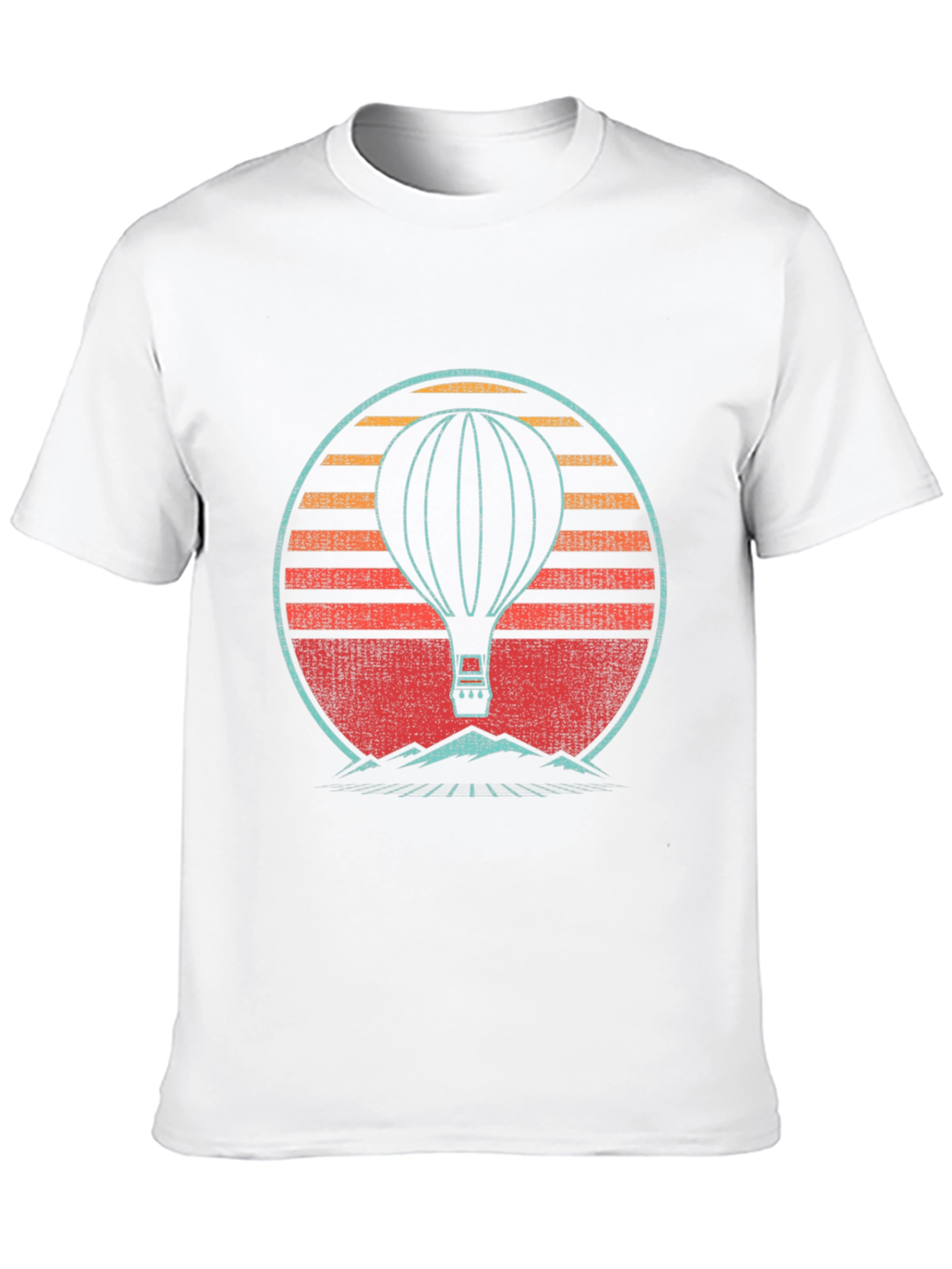 Black Retro Hot Air Balloon Graphic Tee view 10