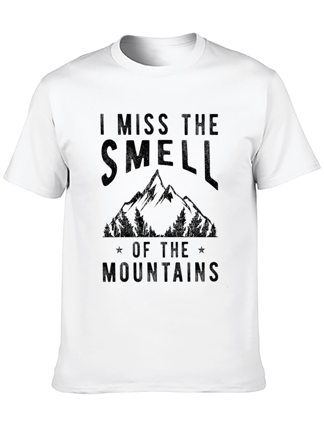 Black I Miss the Smell of the Mountains Graphic Tee view 10