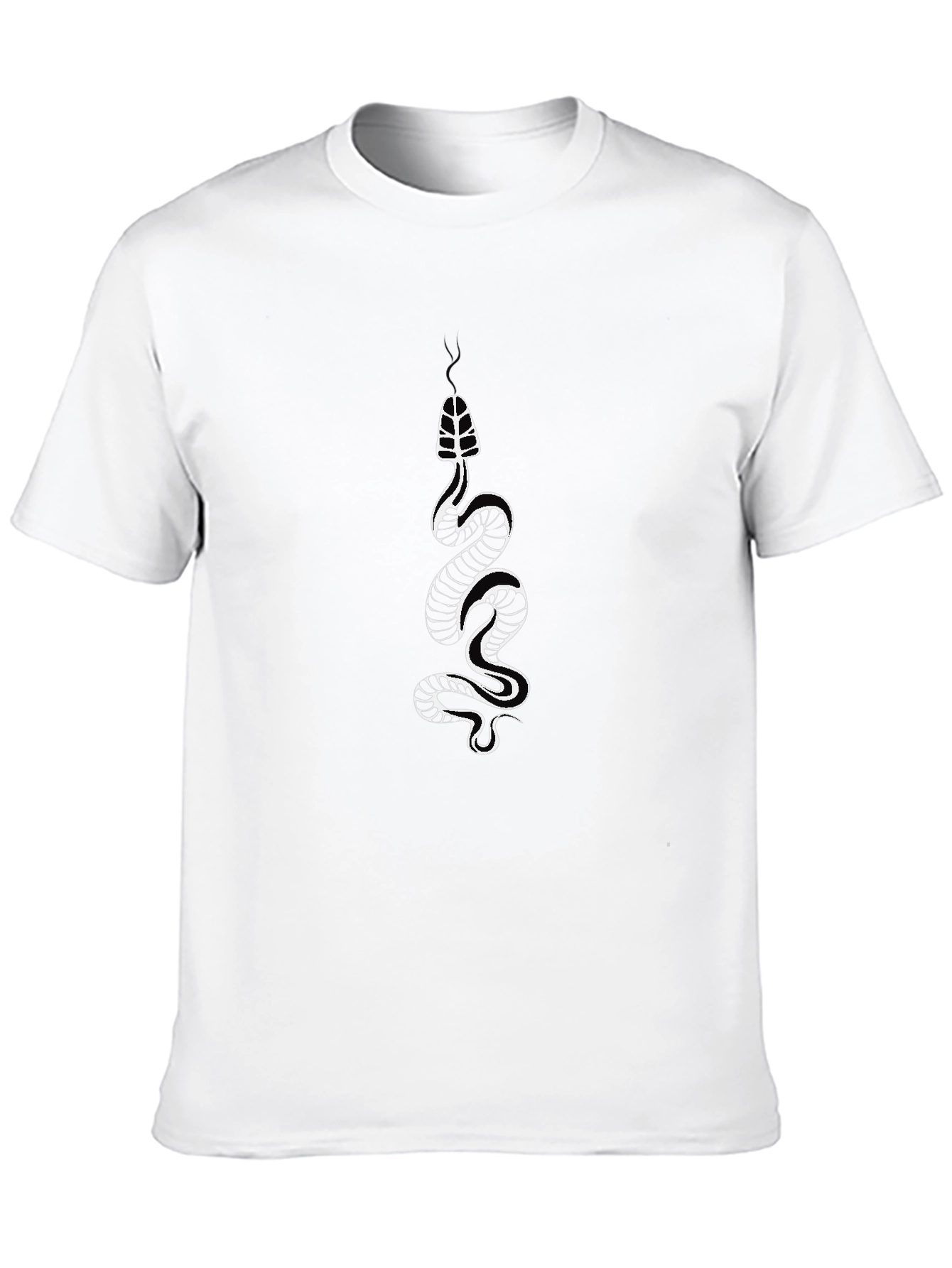 Black Black T-Shirt with Snake Graphic view 10