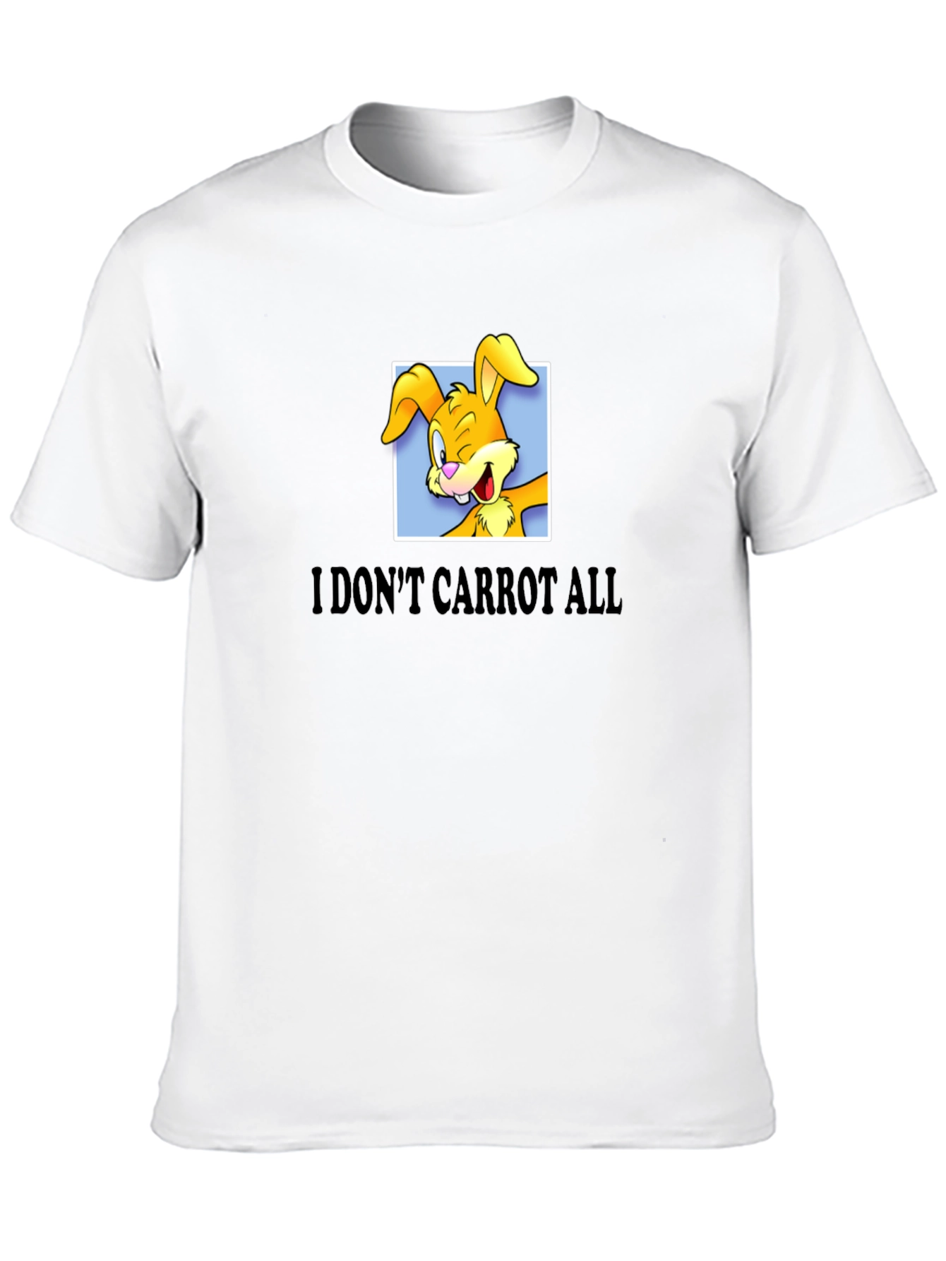 Black Funny Rabbit Graphic T-Shirt - I Don't Carrot All view 10