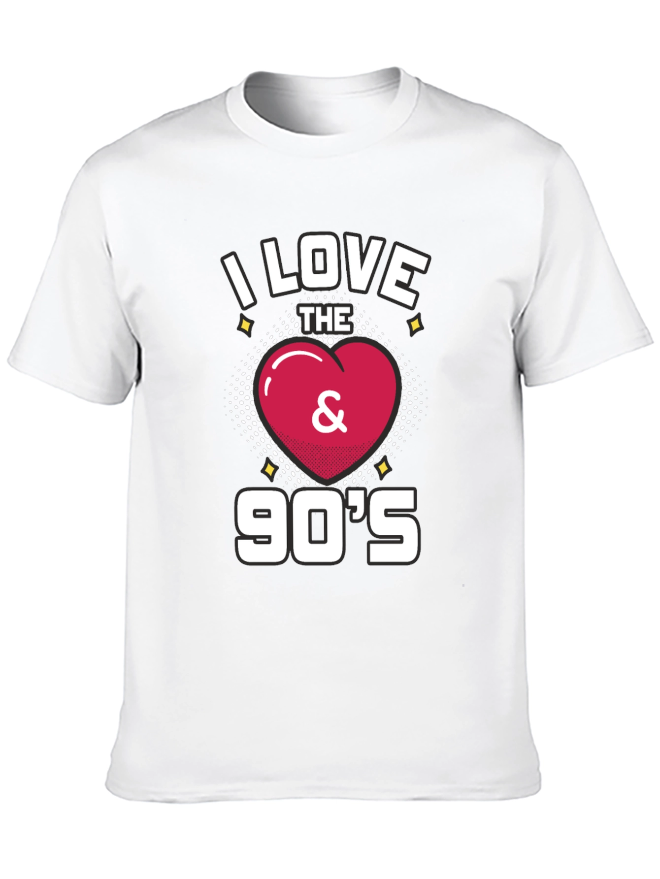 Black I Love the 90's Retro Graphic T-Shirt view 10