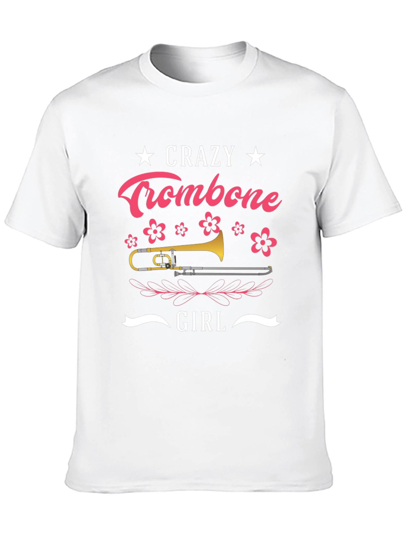 Crazy Trombone Girl Black T-Shirt - 10