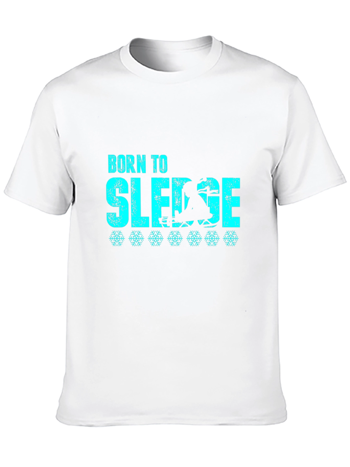 Black Born to Sledge T-Shirt - Winter Fun! view 10