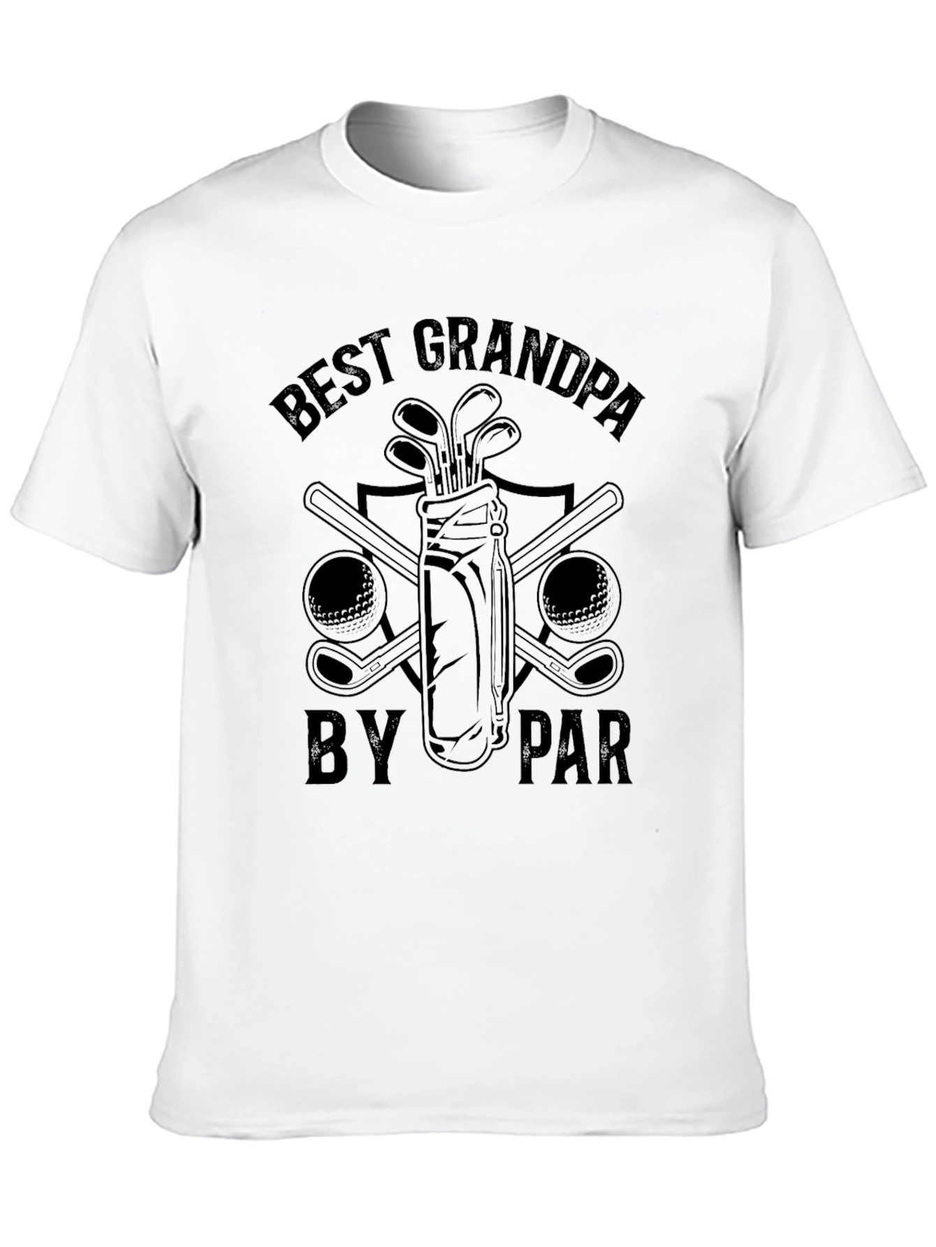 Black Best Grandpa By Par Golf T-Shirt view 10