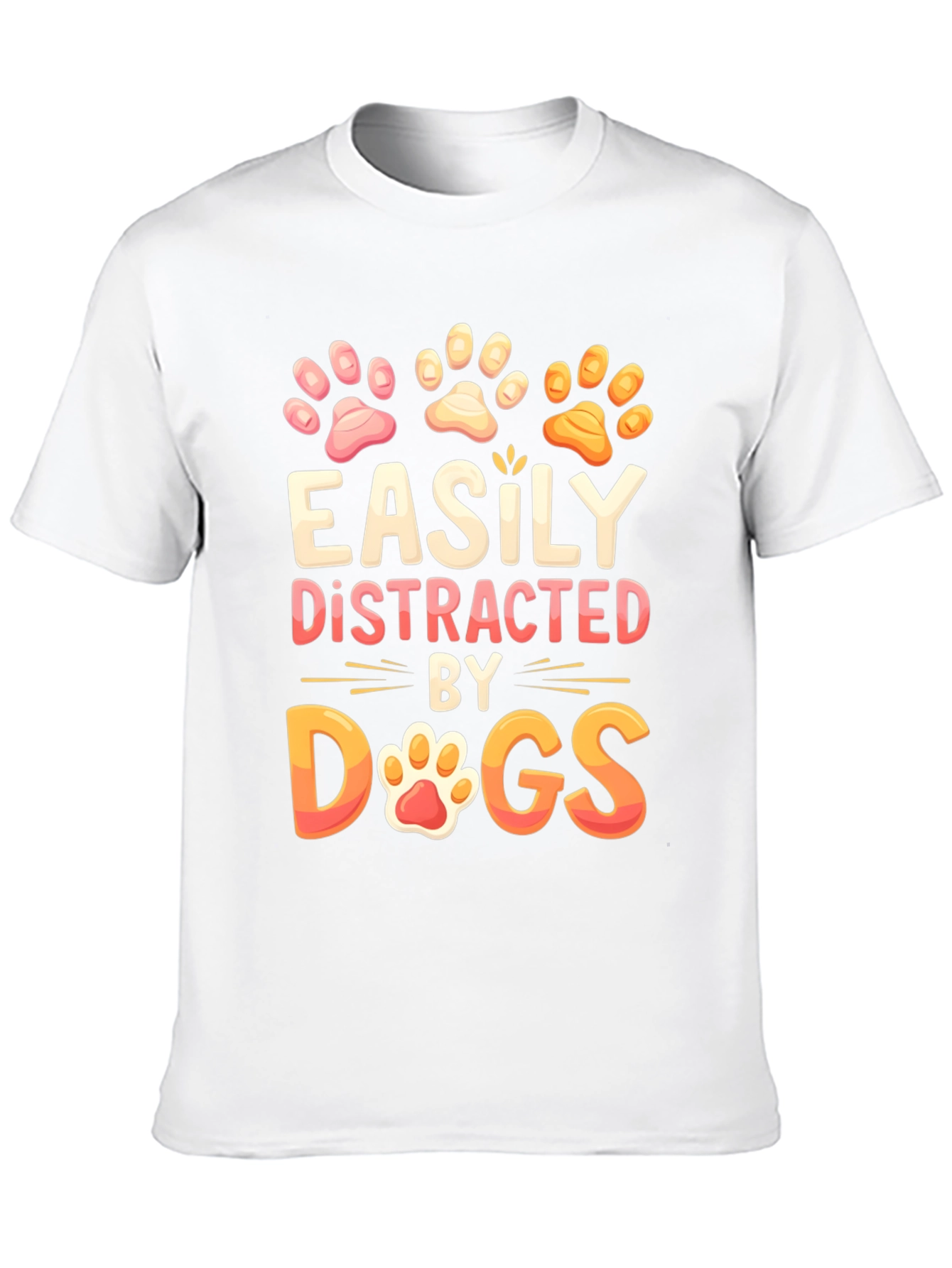 Black Easily Distracted by Dogs Graphic T-Shirt view 10