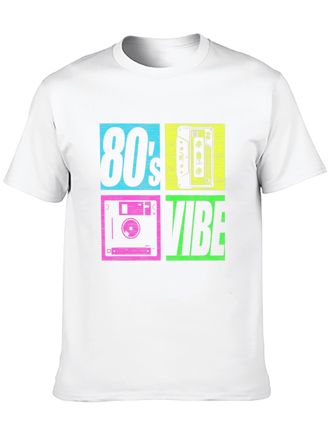 Black 80's Vibe Retro Graphic Tee view 10