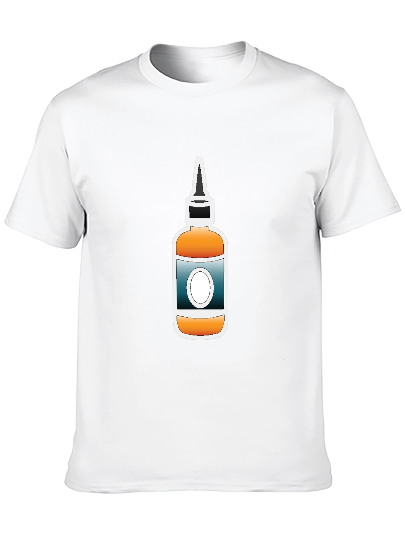 Black Sauce Bottle Graphic Tee - Black Cotton T-Shirt view 10