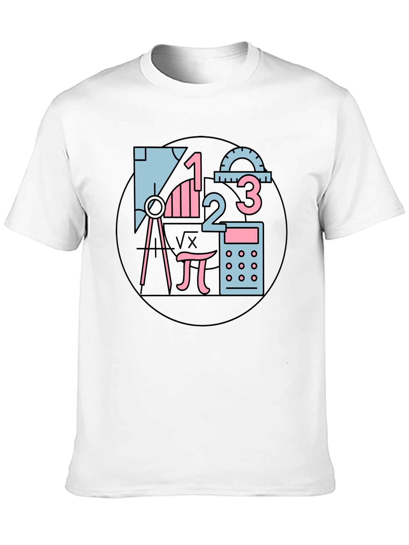 Black Math Equations Graphic Tee view 10