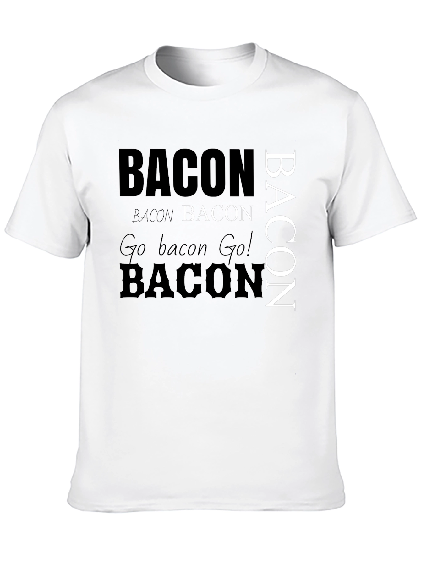 Black Bacon Lover T-Shirt - Novelty Graphic Tee view 10